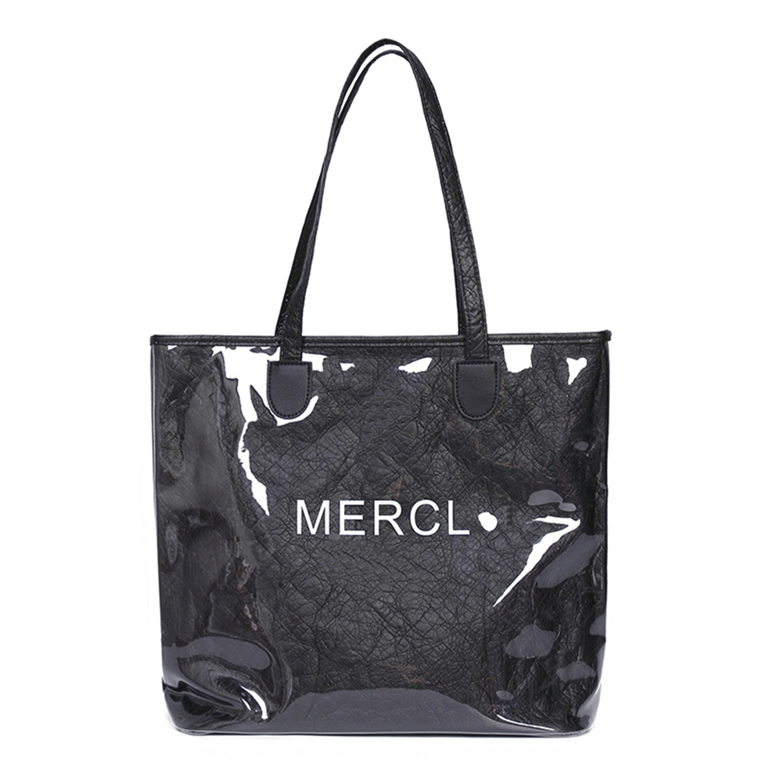 Clear waterproof big capacity pvc tyvek kraft paper tote bag 9