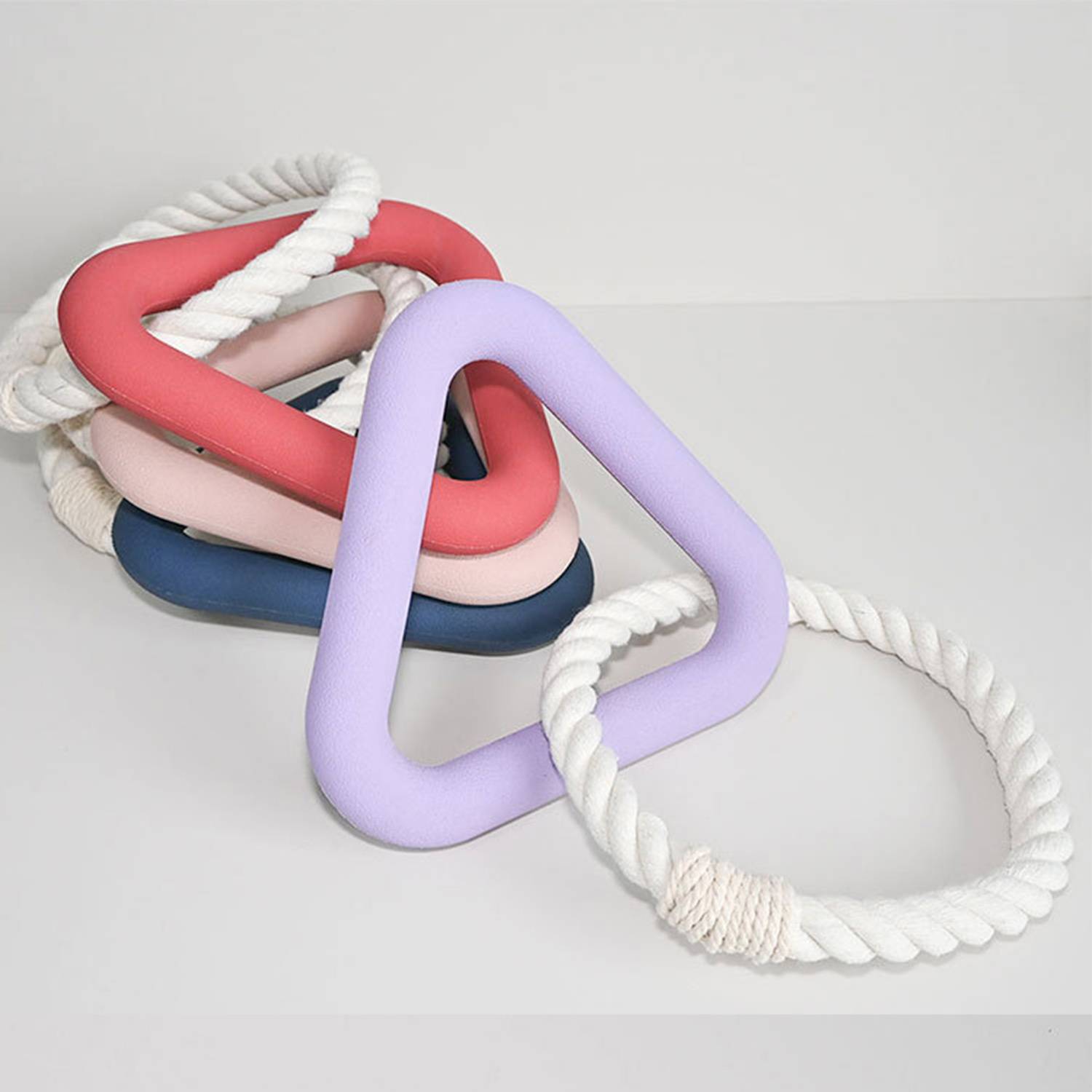 Custom Dog Rubber Triangle Tug Toy 1