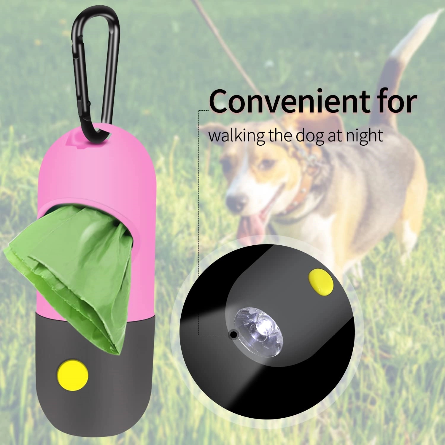 Dog bag dispenser with flashlight 8
