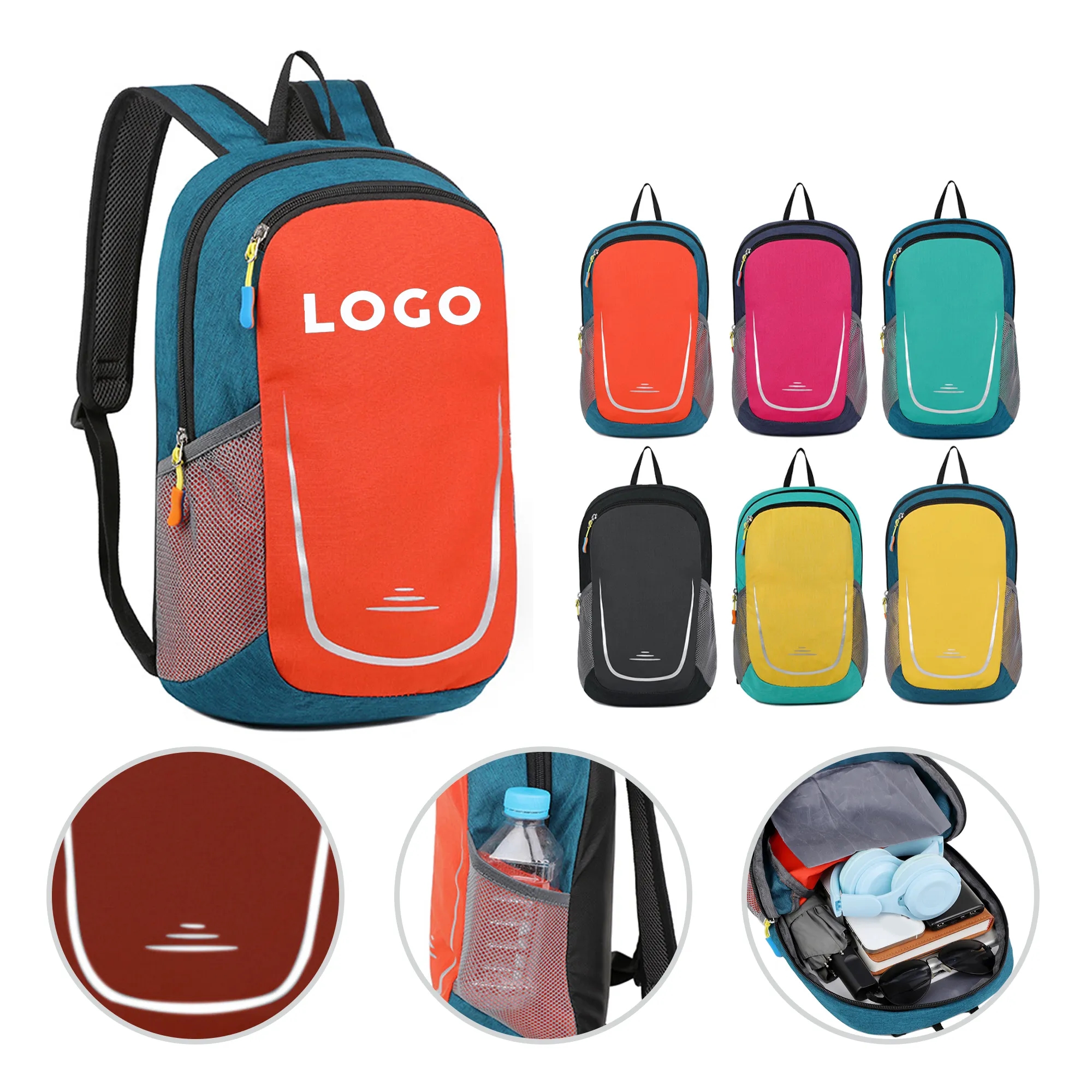 Sports School Backpack with Reflective strips 3