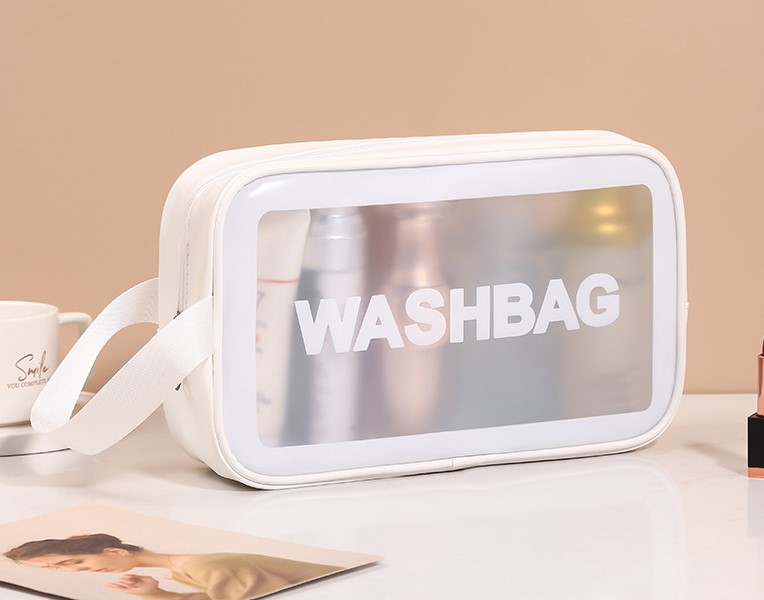 Frosted PVC Zippered Travel Pouches(M) 2