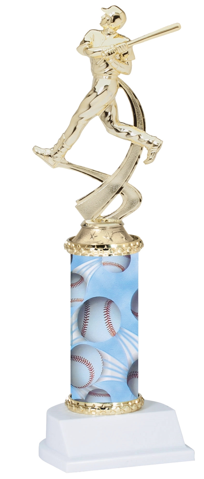Assembled Male Baseball Trophy w/ White Base 7