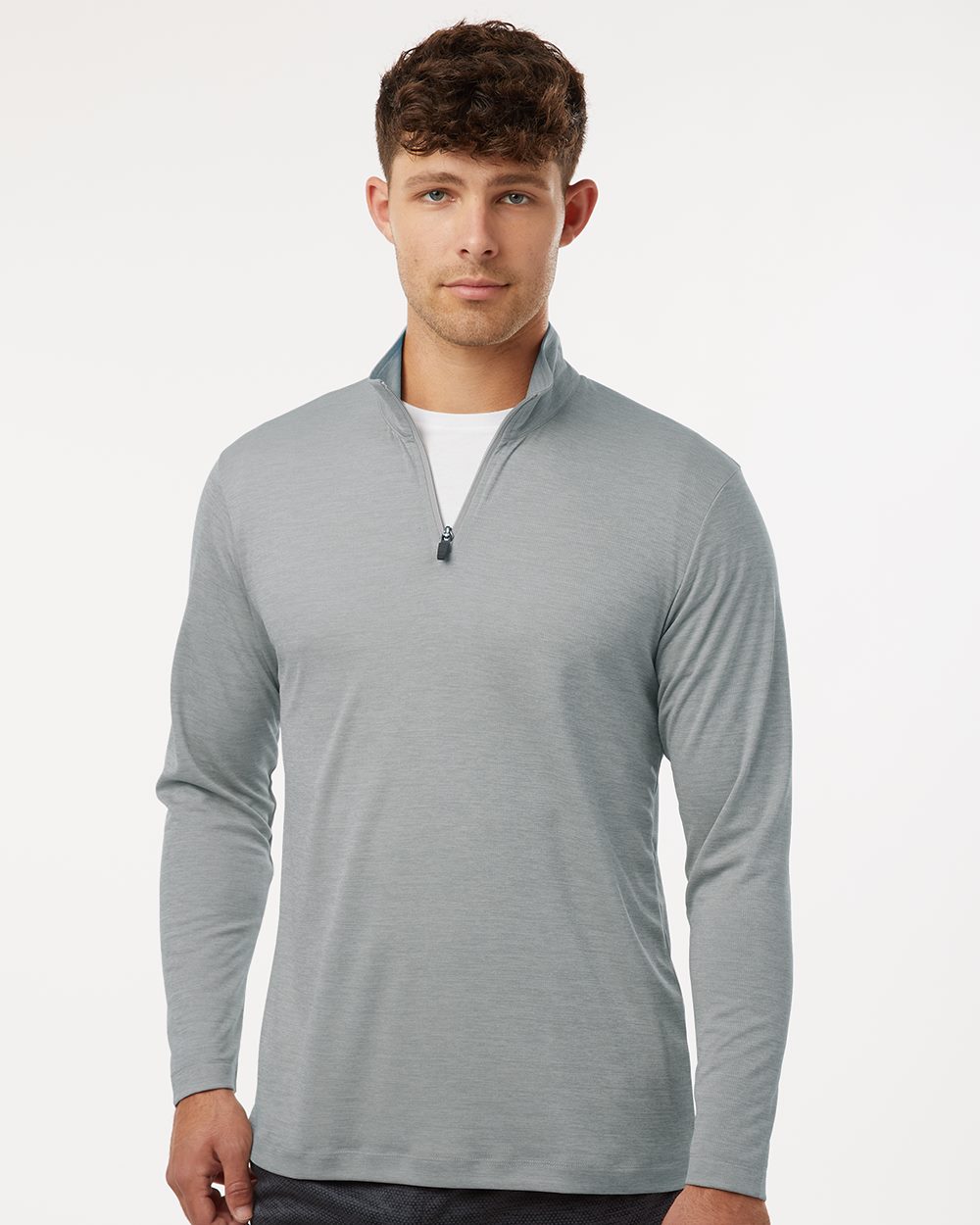 Performance Mélange Quarter-Zip Pullover