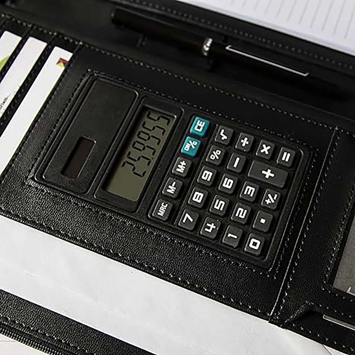 A5 Notepad Zippered Organizer With Calculator Writing Pad 3