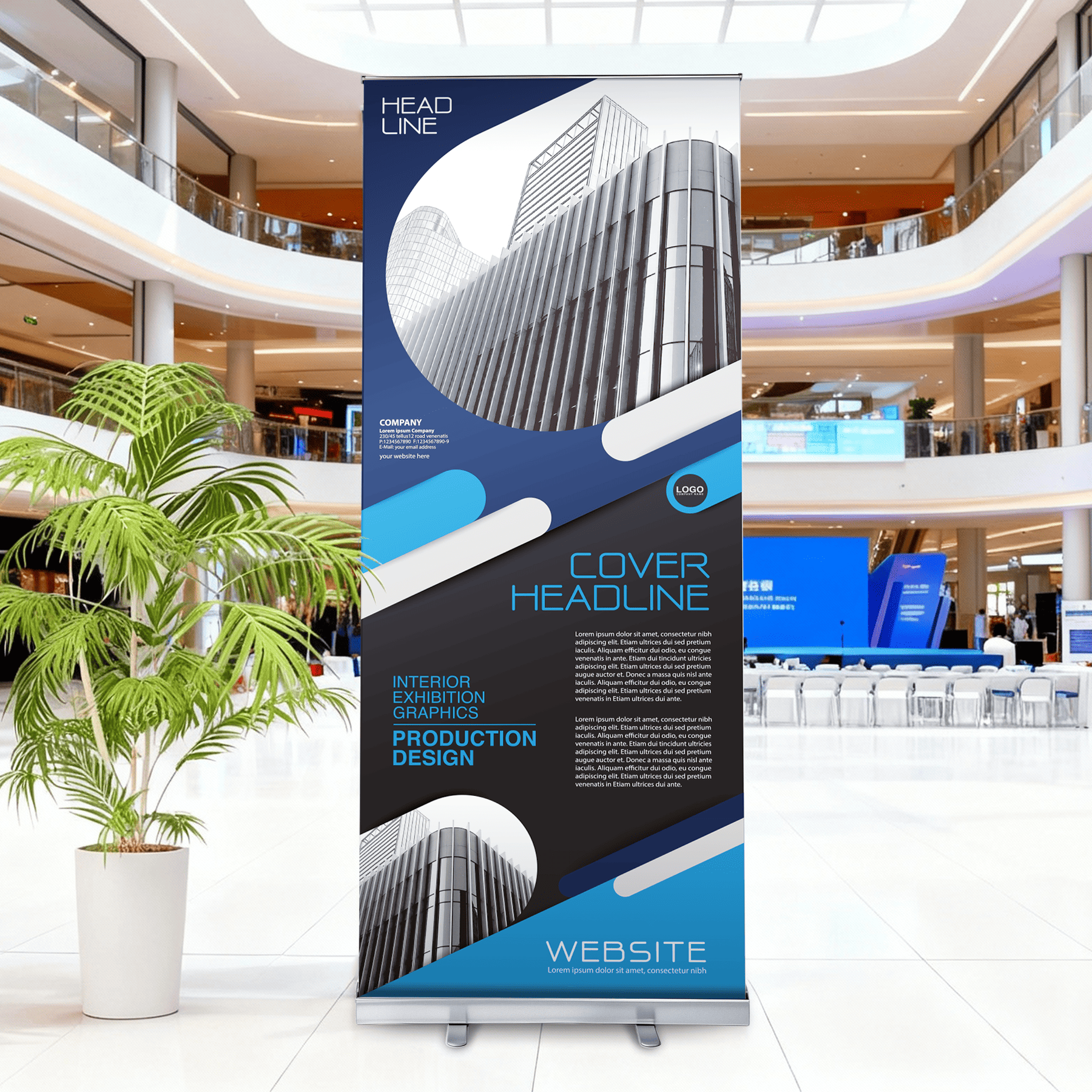 Premium 33.5" X 80" Retractable Aluminum Banner Stand 5