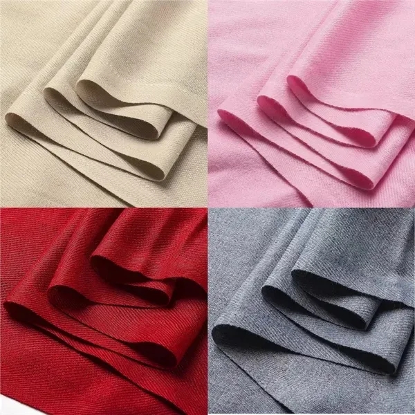 Soft Cashmere-Like Shawl Scarf with Solid Color Wrap 3