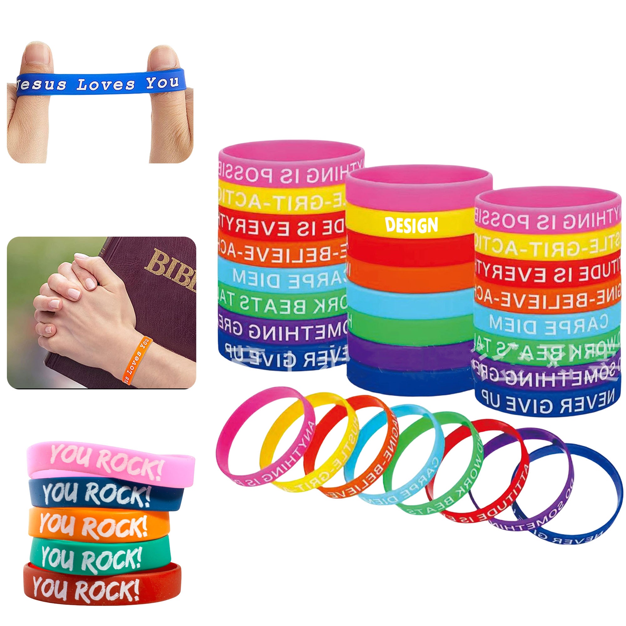 Rubber Wristbands Silicone Bracelets 2