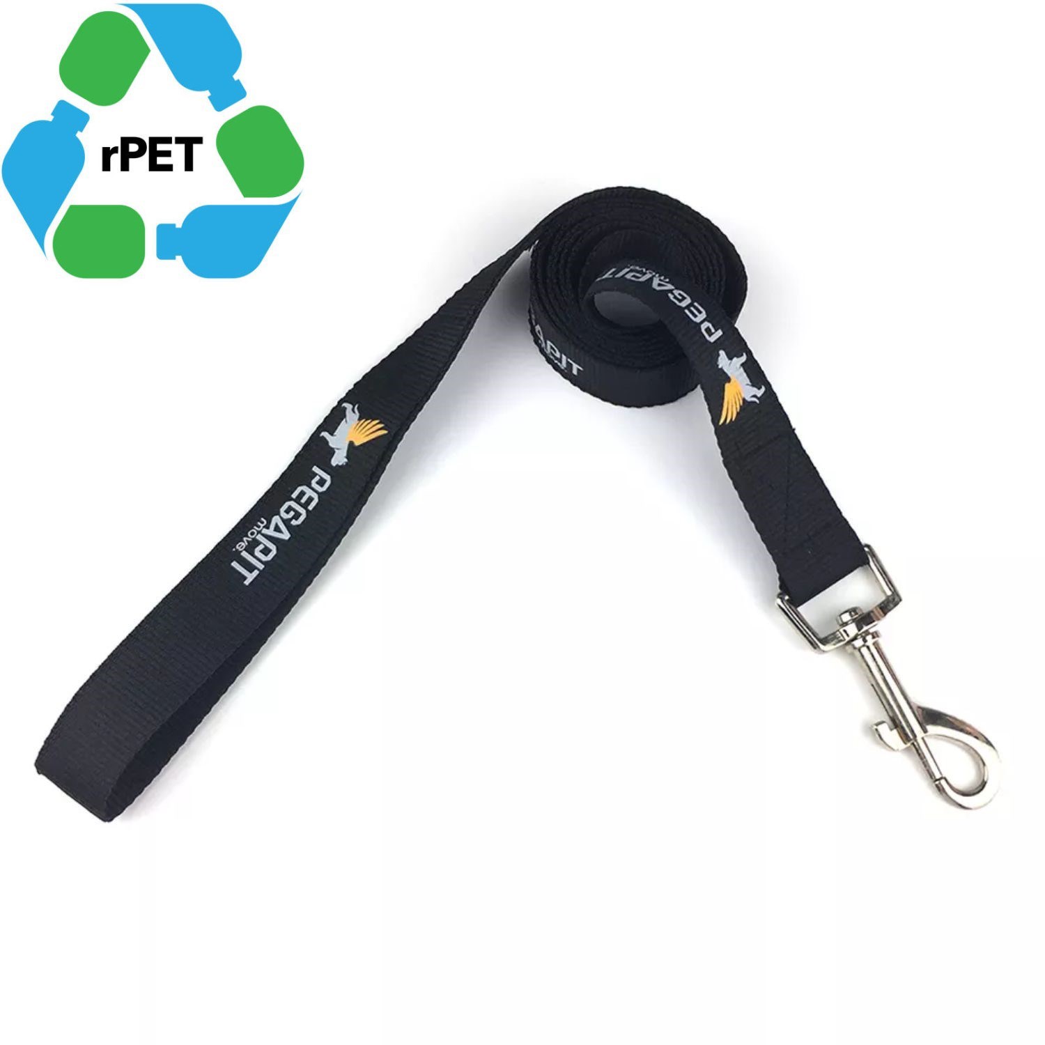 1"W x 72"L Durable Polyester rPET Eco-friendly Pet Leash w/ Metal Carabiner