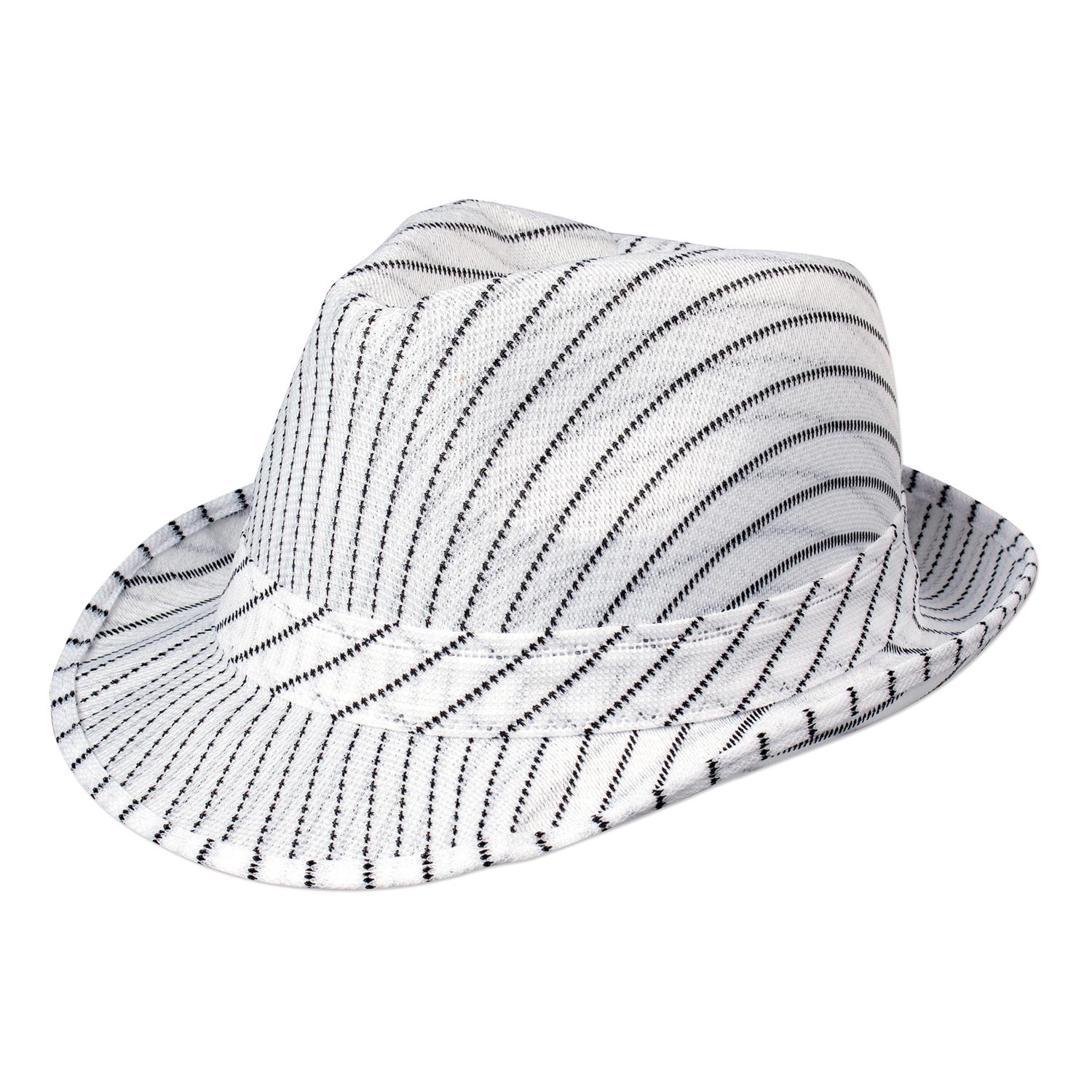 White Pinstripe Fedora 3