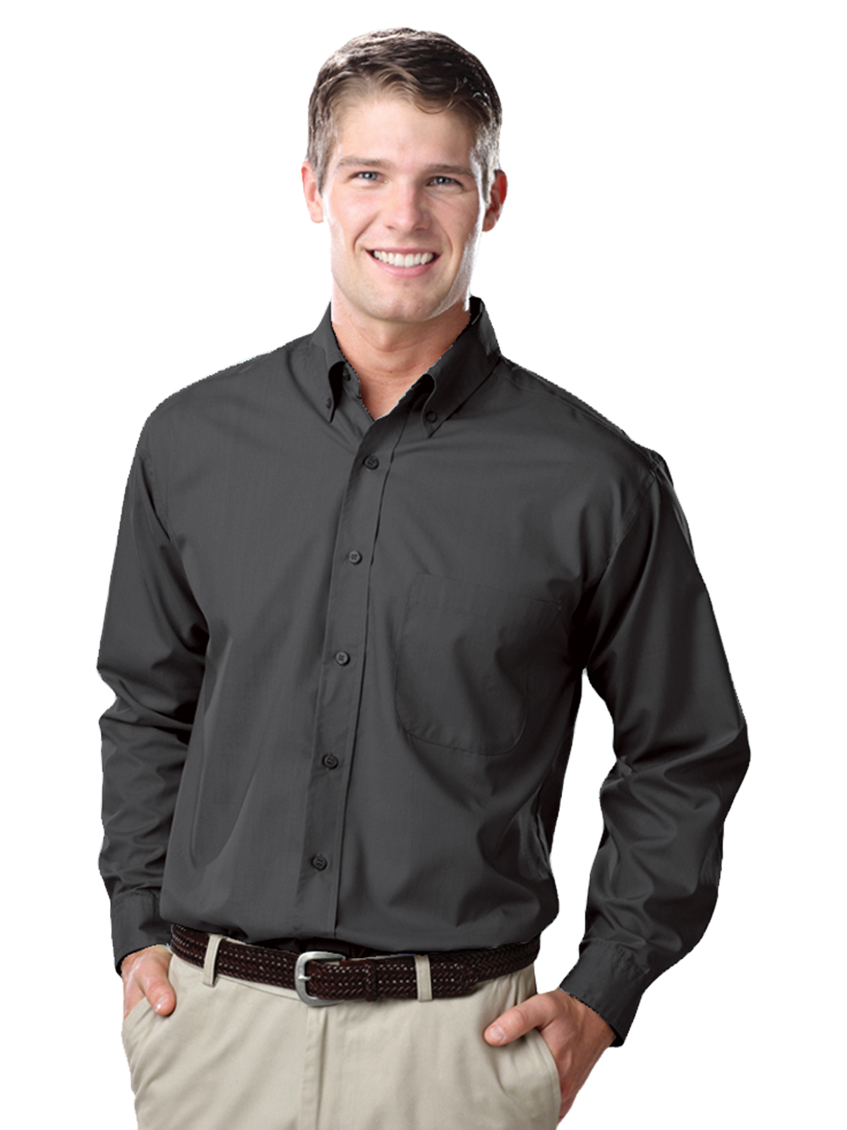 Blue Generation - Men's 1-Pocket Value Poplin Shirt 55