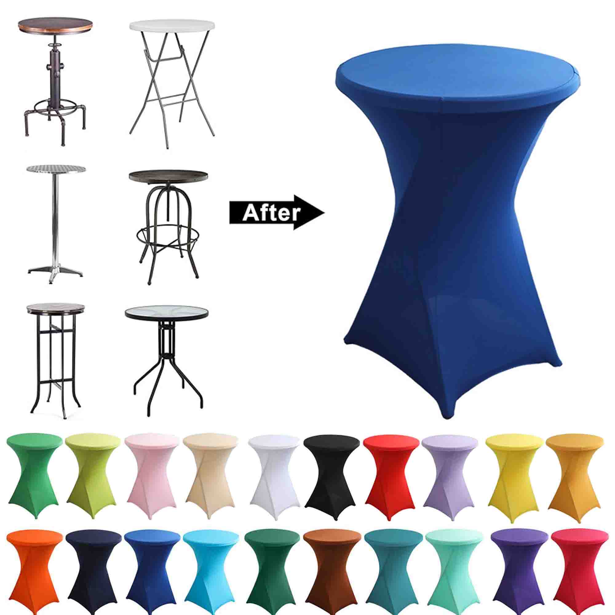 Thick Round Cocktail Table Cover Reusable Wrinkle Resistant 1