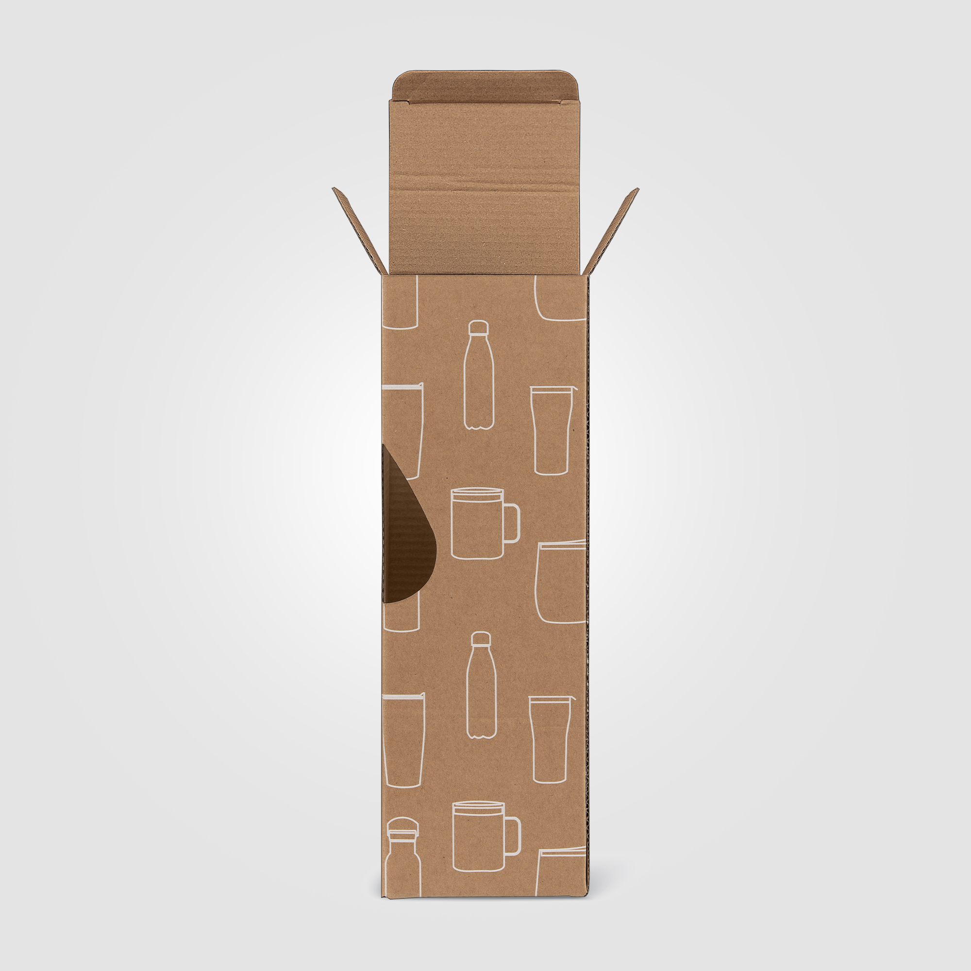 Craft Paper Gift Box for Drinkware