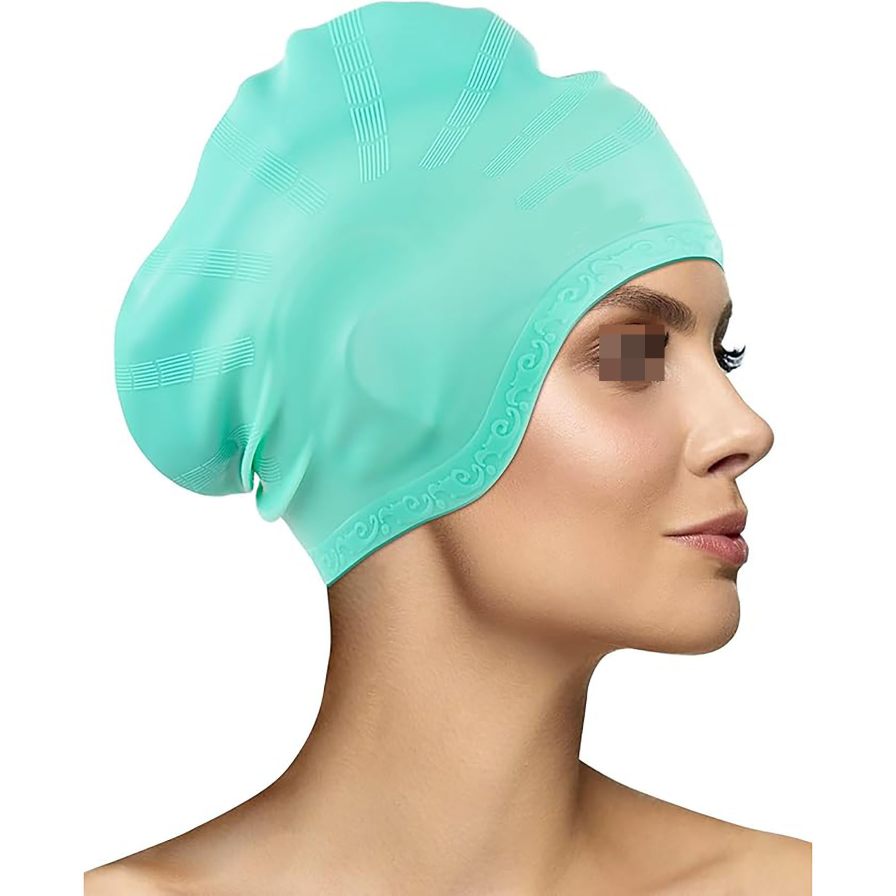 Long Hair Silicone Swimming Cap 10