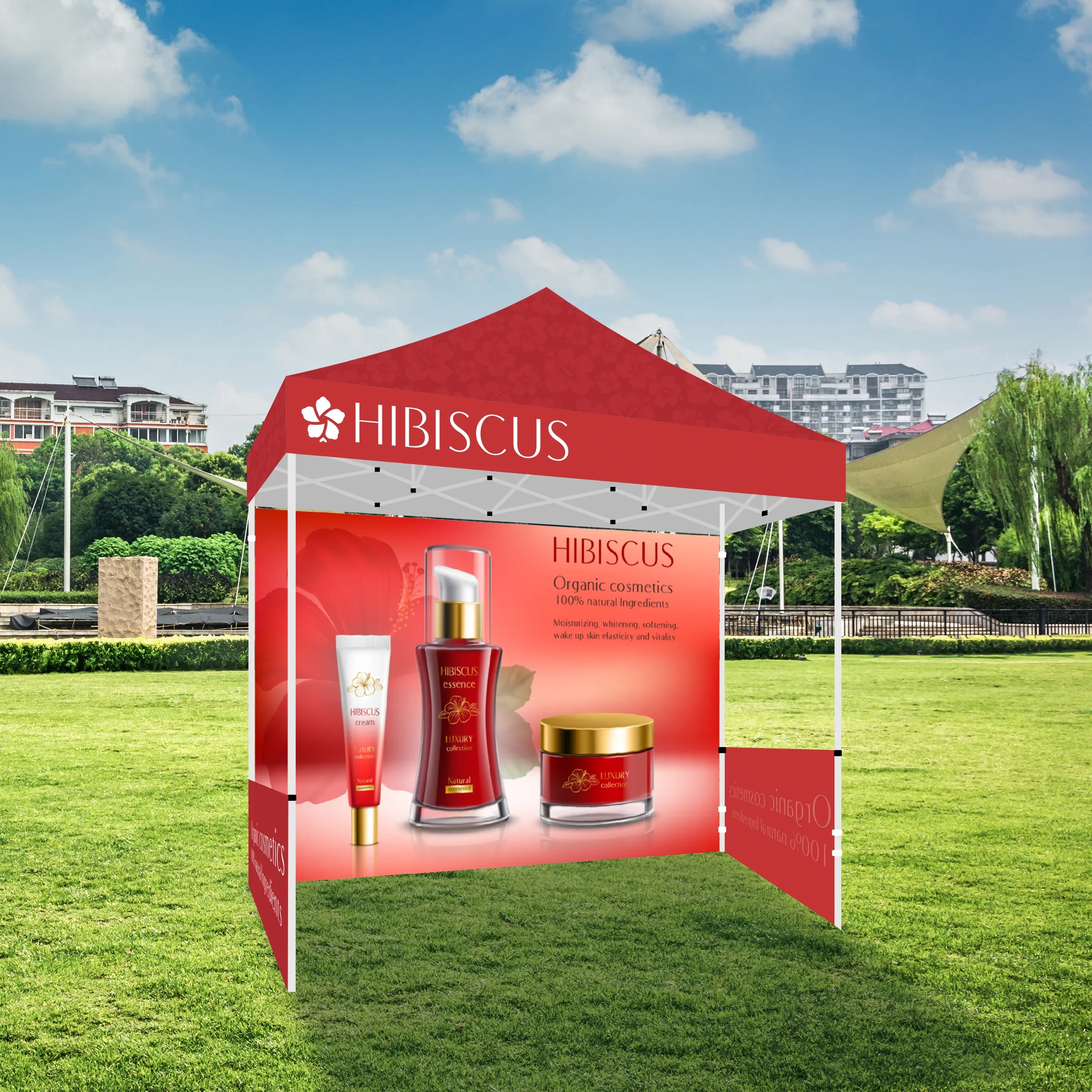 HassleFree(TM) 10x10 Premium Tent w/ Full Color Canopy, Back Wa 3