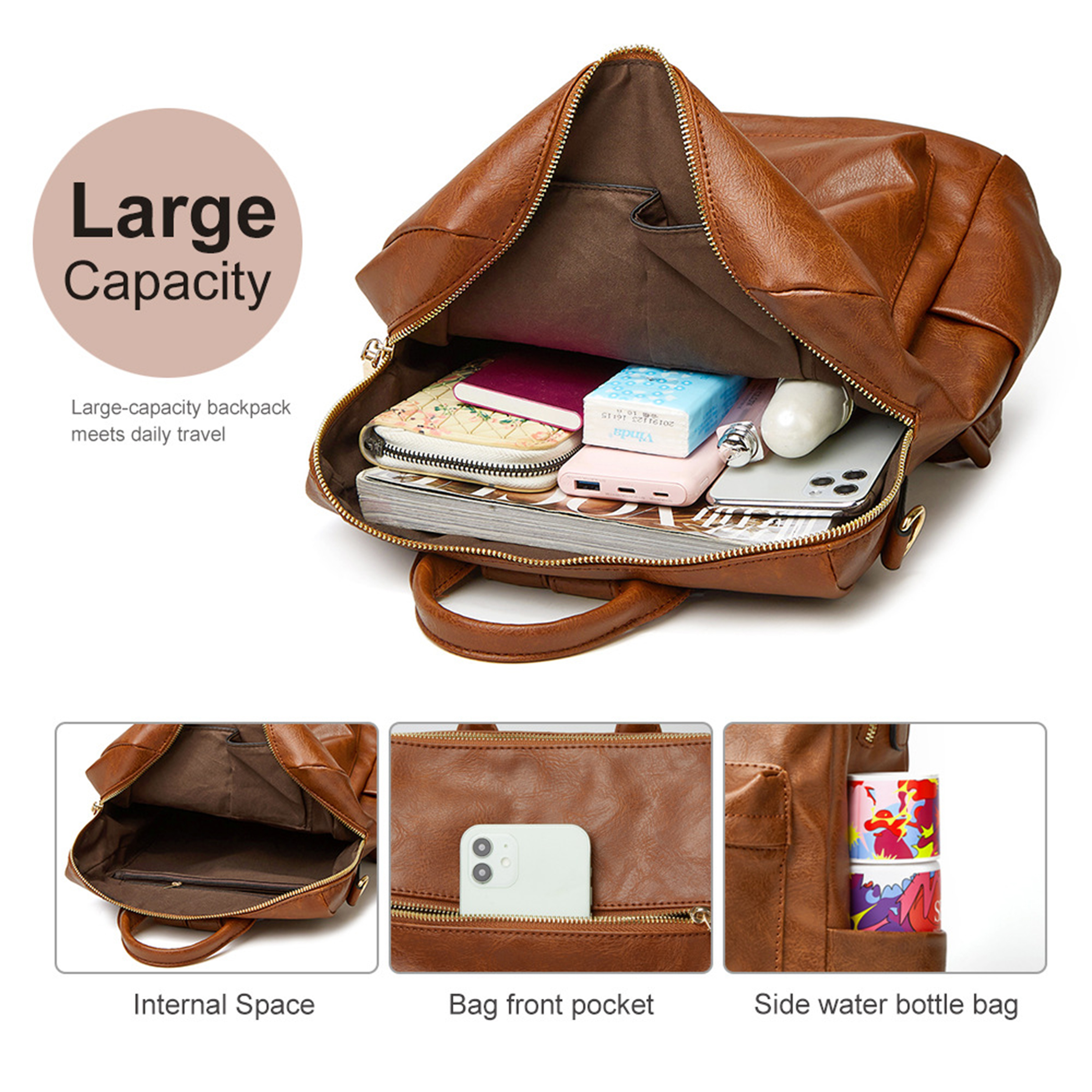 PU Women's Fashion Backpack 5