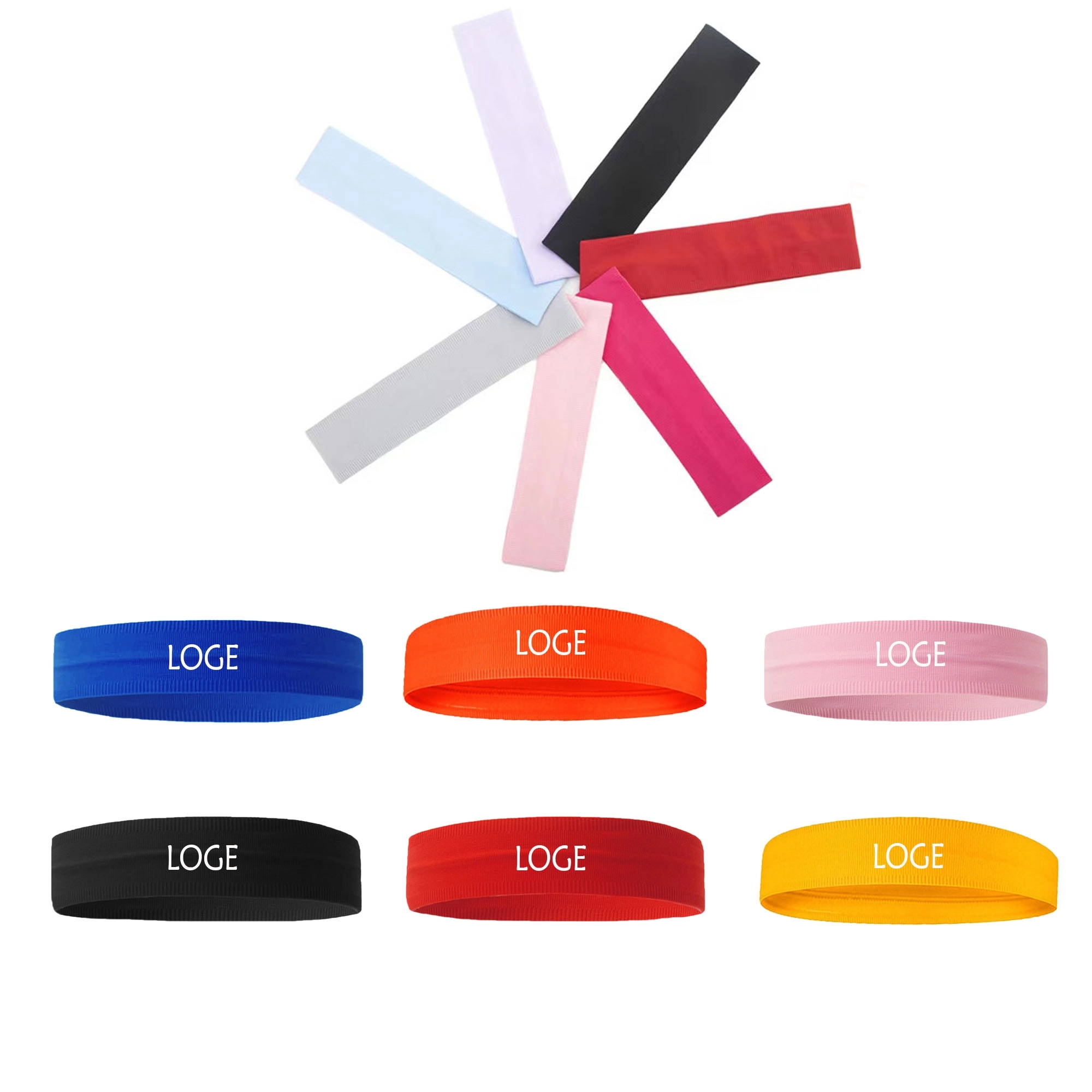 Non-slip Elastic Sports Headband MOQ 100PCS 3