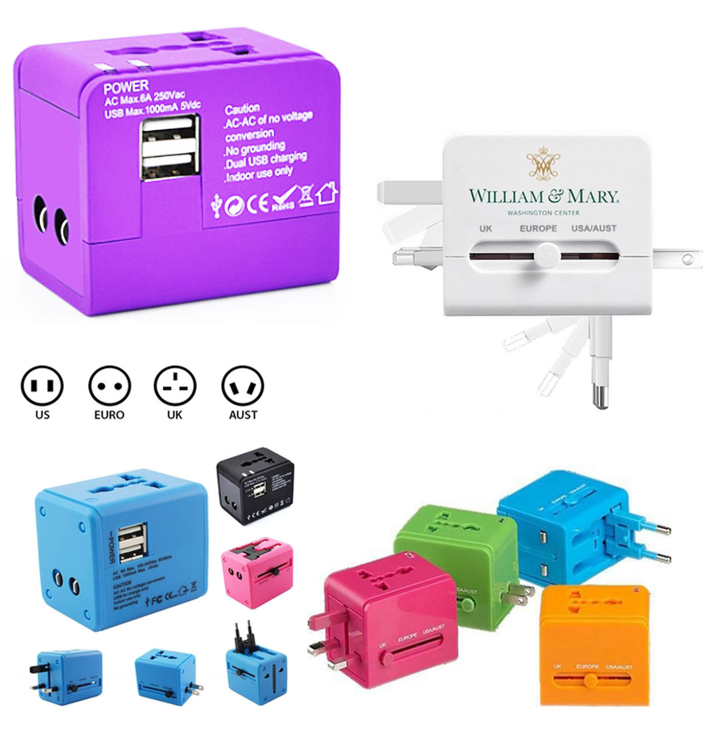 iBank ® Universal Travel Adapter, International Power Adapter 3