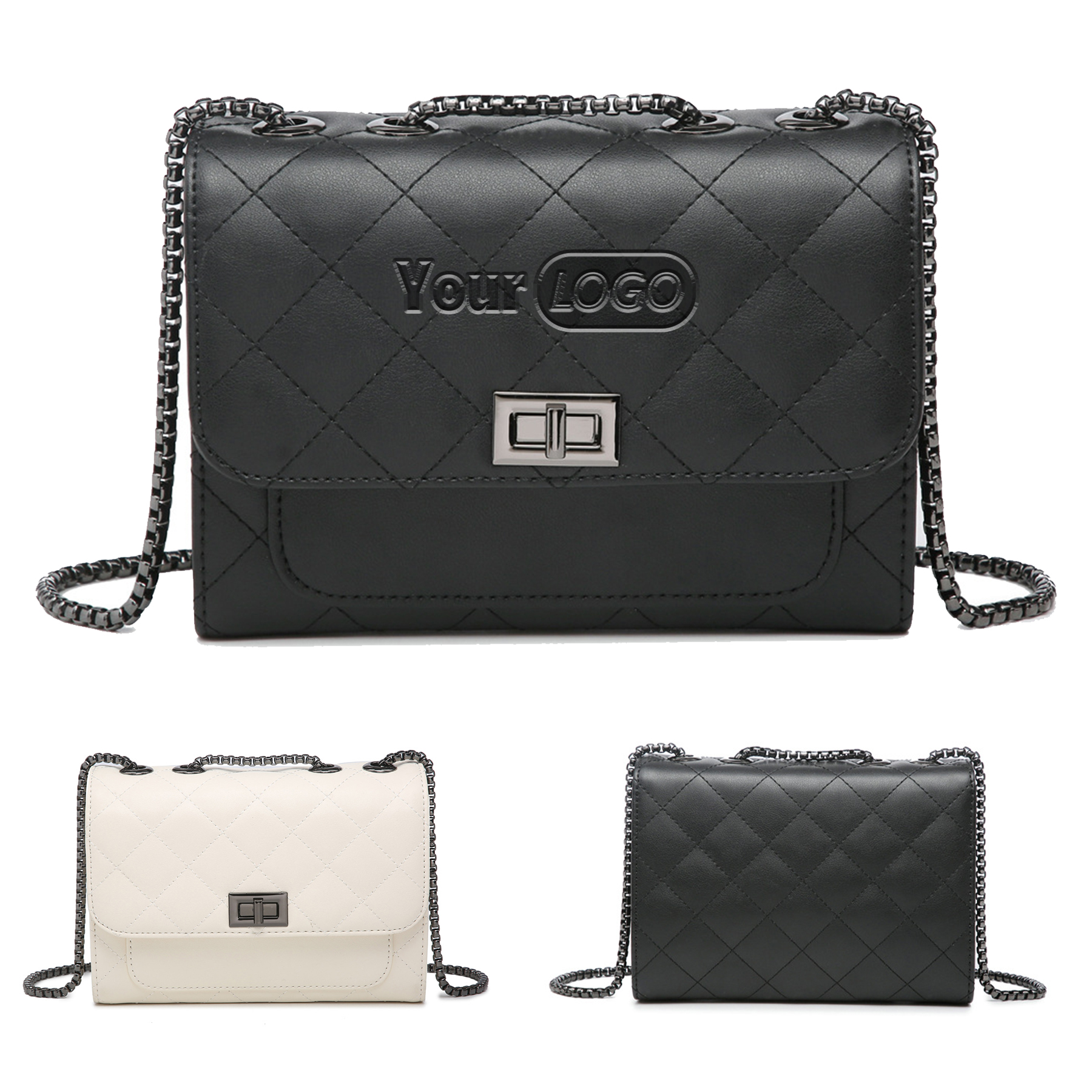 Leather Quilted Shoulder Crossbody Bags for Women 1