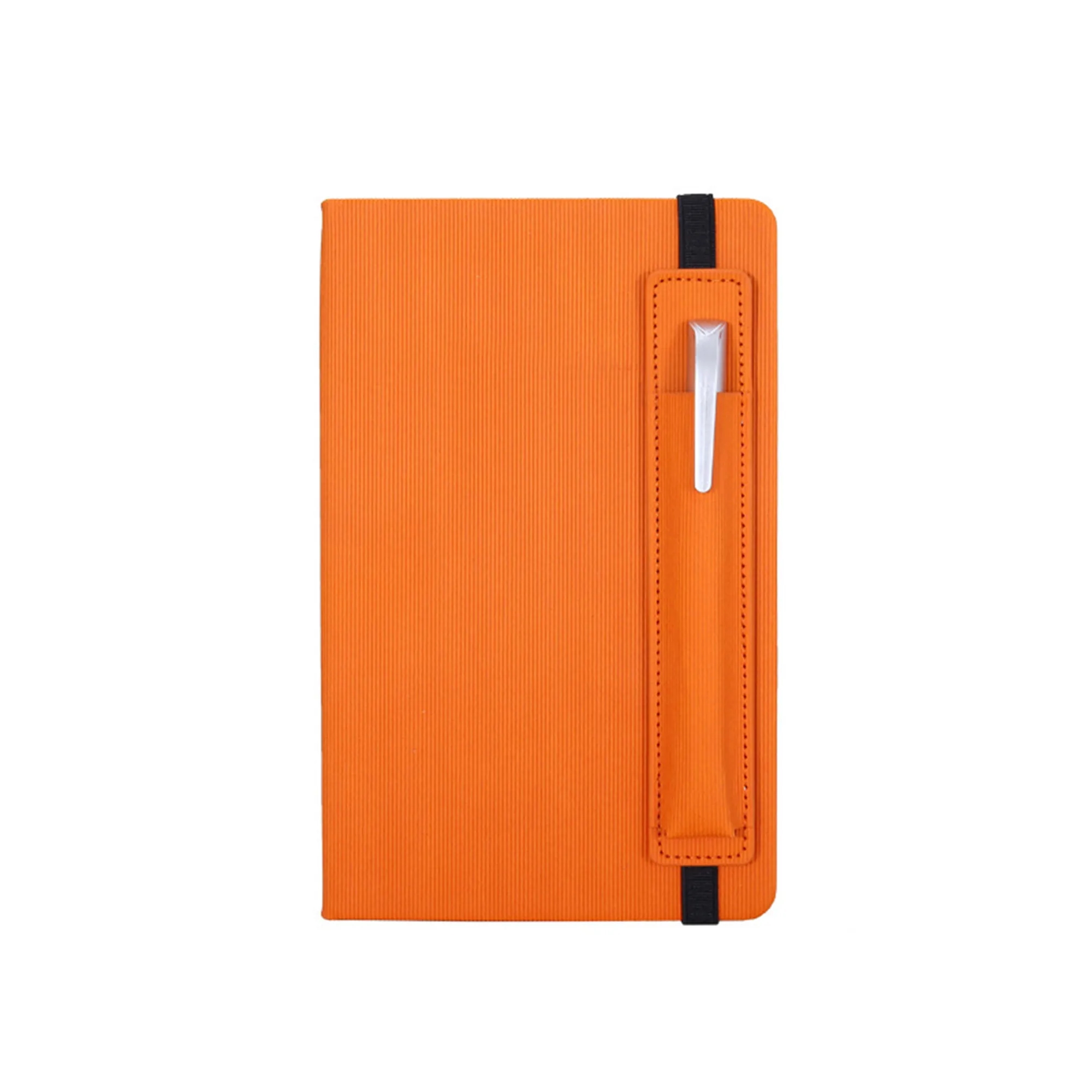 A5 Leather Notebook with Pen Slot and Elastic Band 4