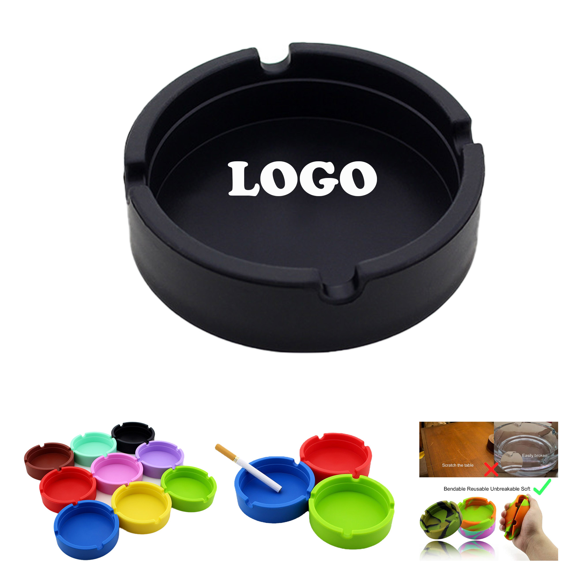 MOQ 50 pcs Portable Pocket Ashtray 3