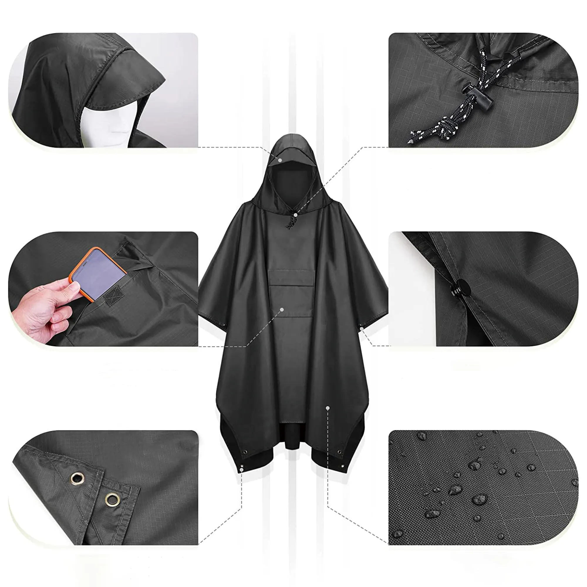 Outdoor Multi-Function Poncho Raincoat 5