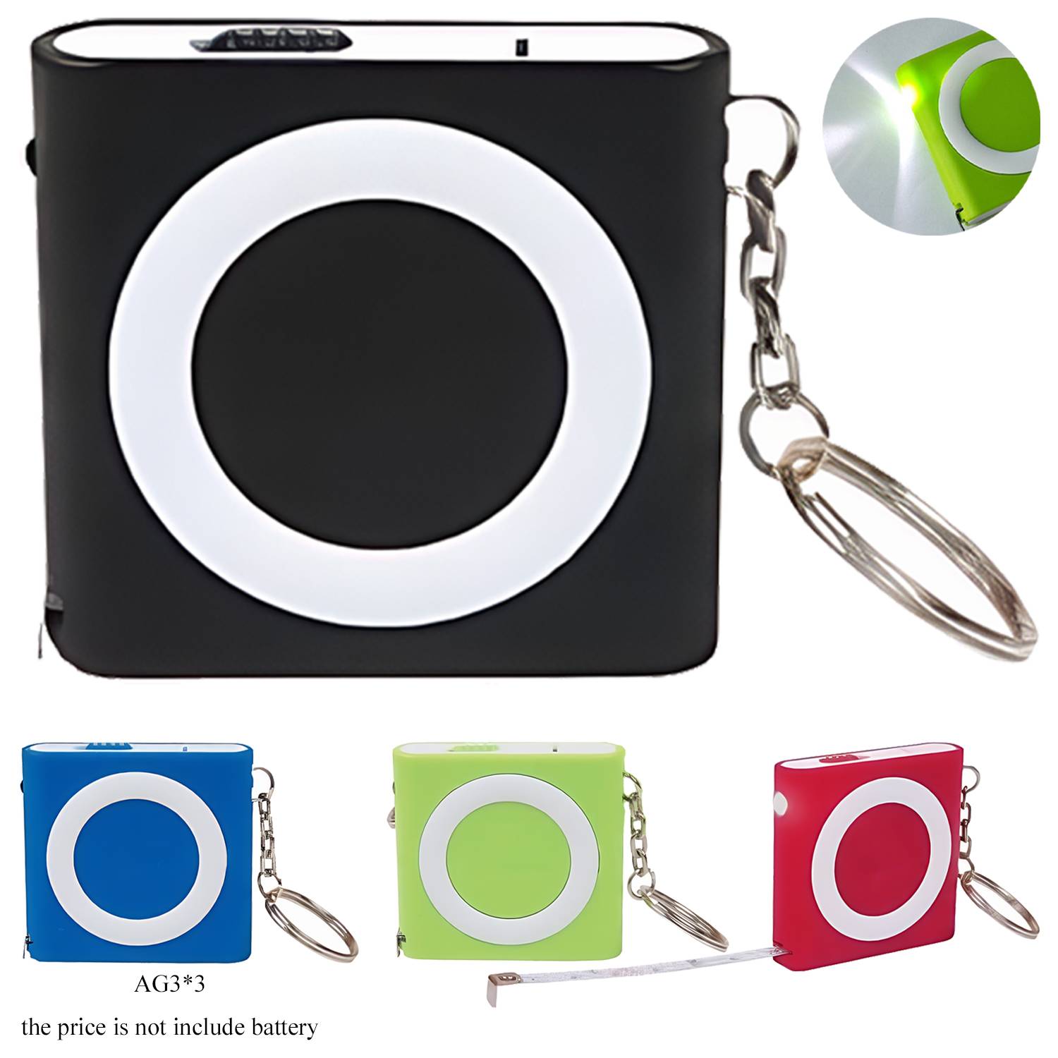 Multi Function Tape Measure Keychain w/ LED Light 5