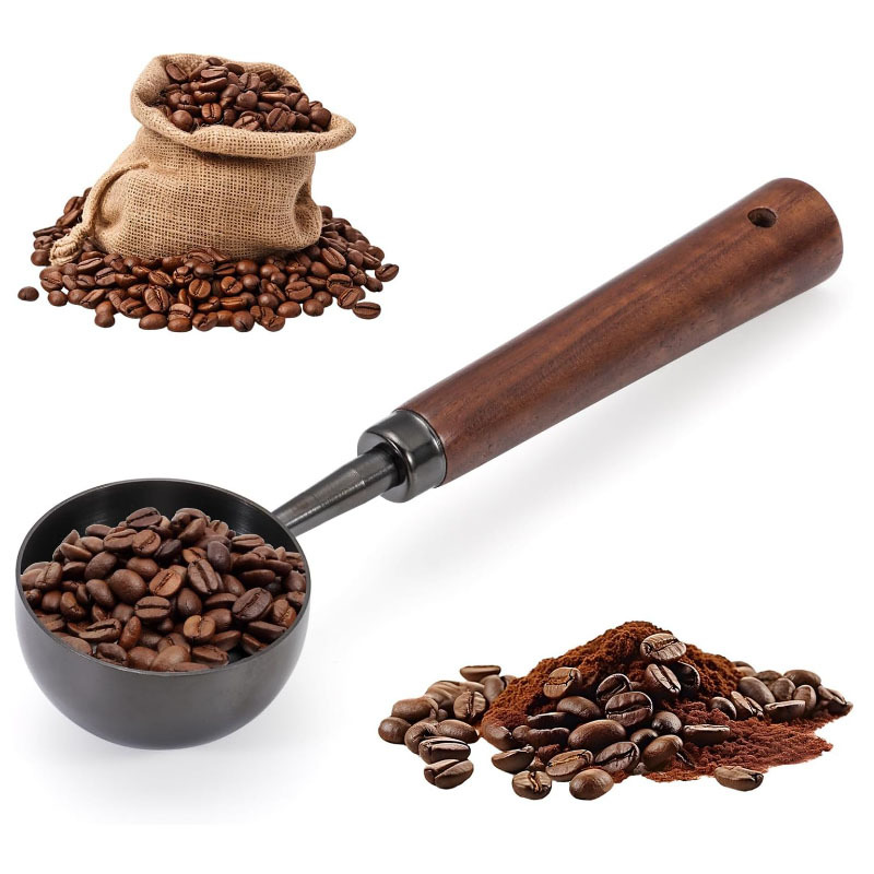 10g Vintage Coffee Measuring Spoon w/ Walnut Handle 8