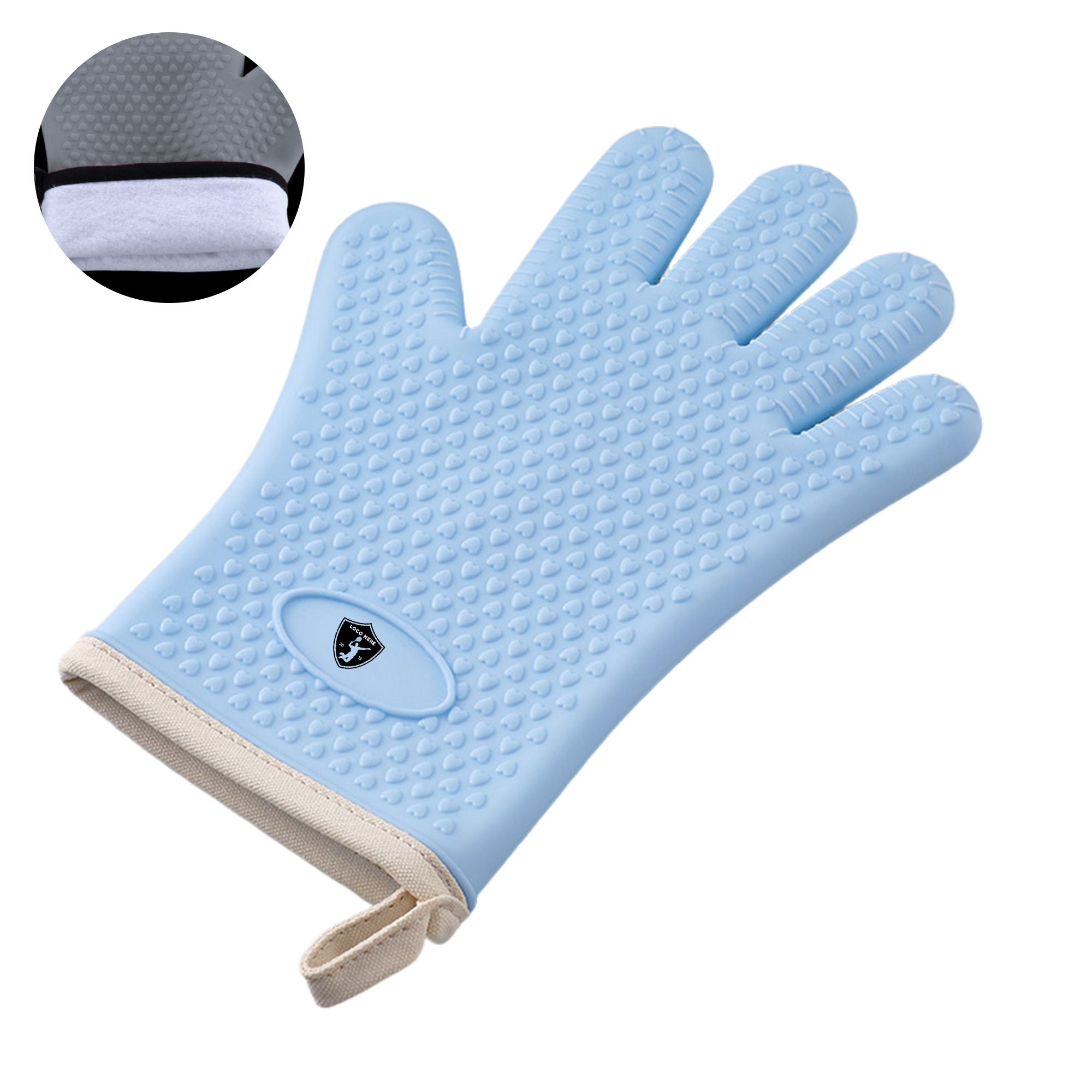 MOQ50 Silicone Oven Mitts Heat Resistant Microwave Gloves 2