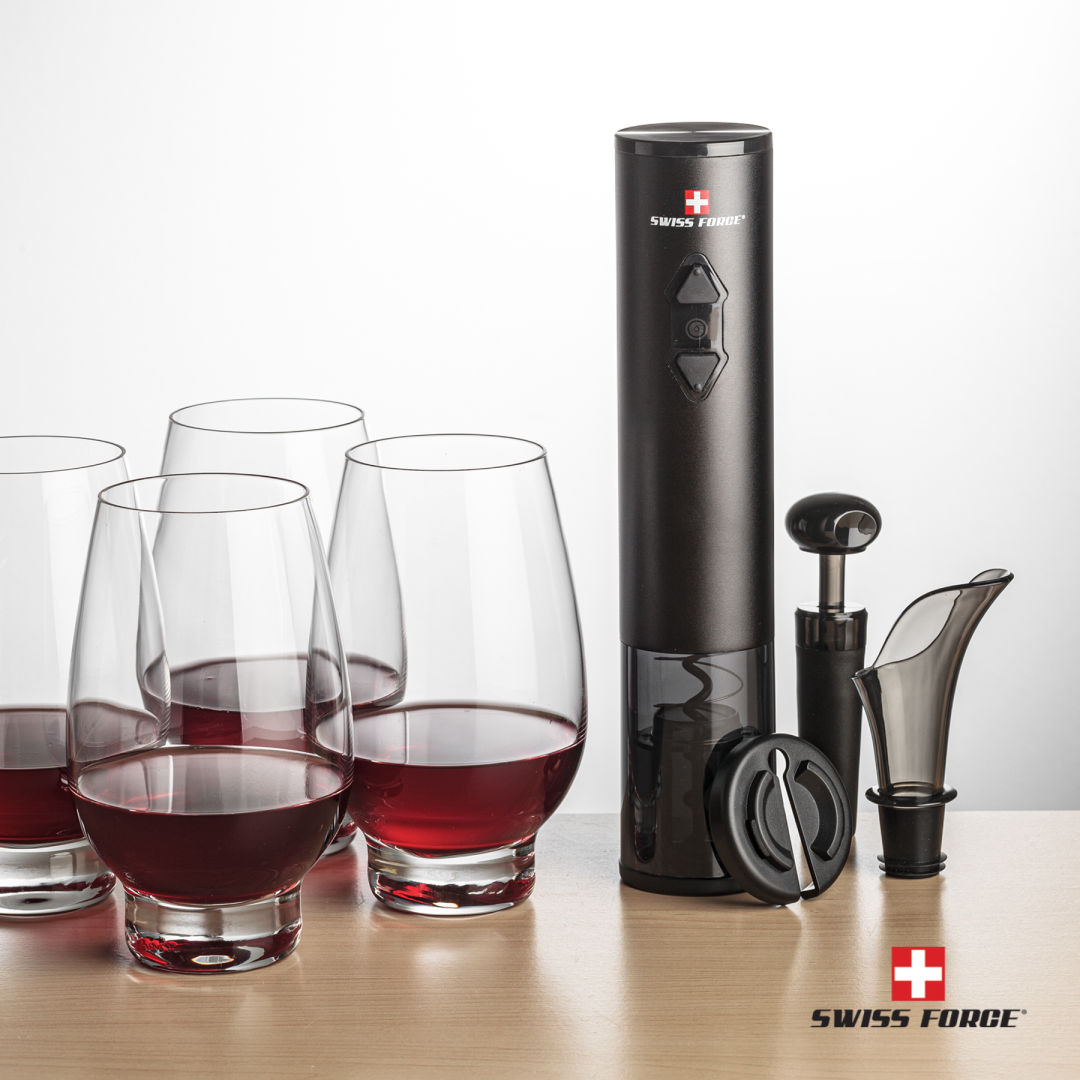 Swiss Force® Opener Set & Glenarden Stemless Wine 6