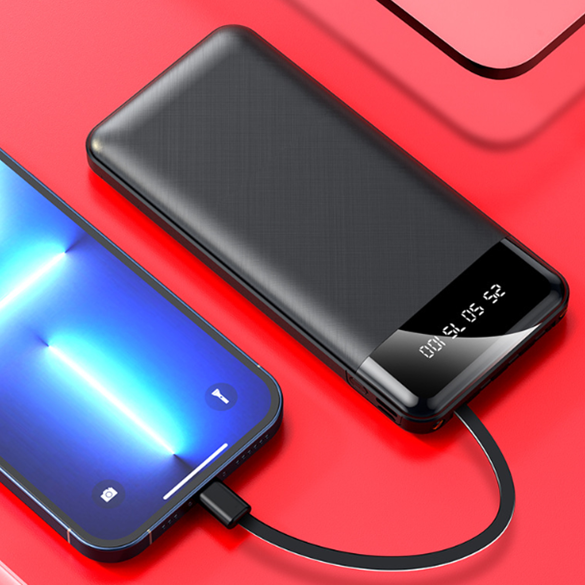 Portable Power Bank with Digital LED Display Dual USB Output 2