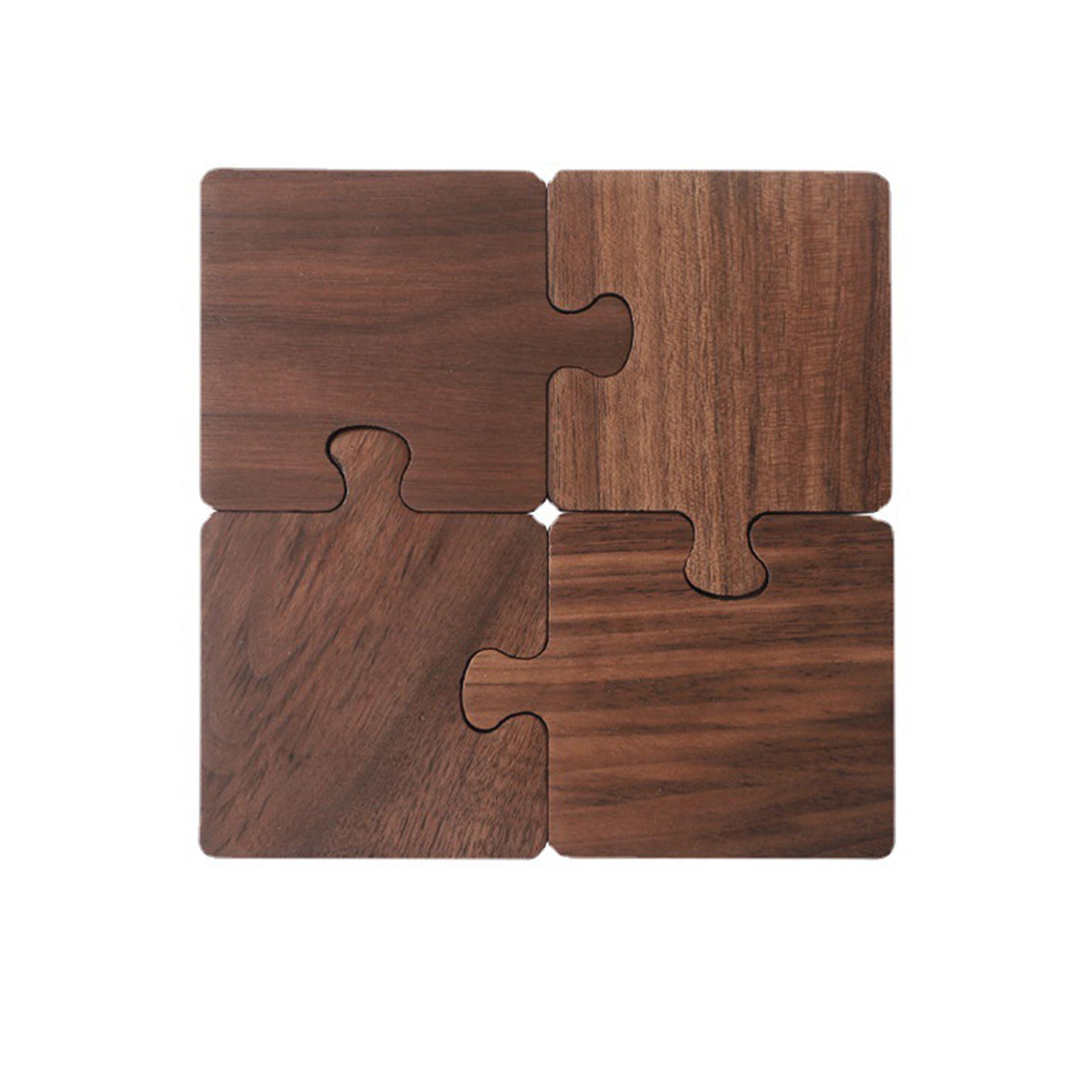 High Quality Wood Puzzle Coaster Set 2