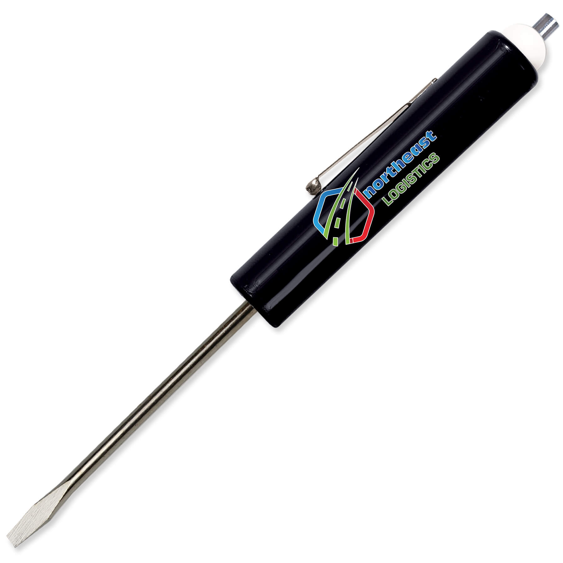 Jumbo Pocket Screwdriver 1/8" Flat Tip Blade + Magnet Top 2