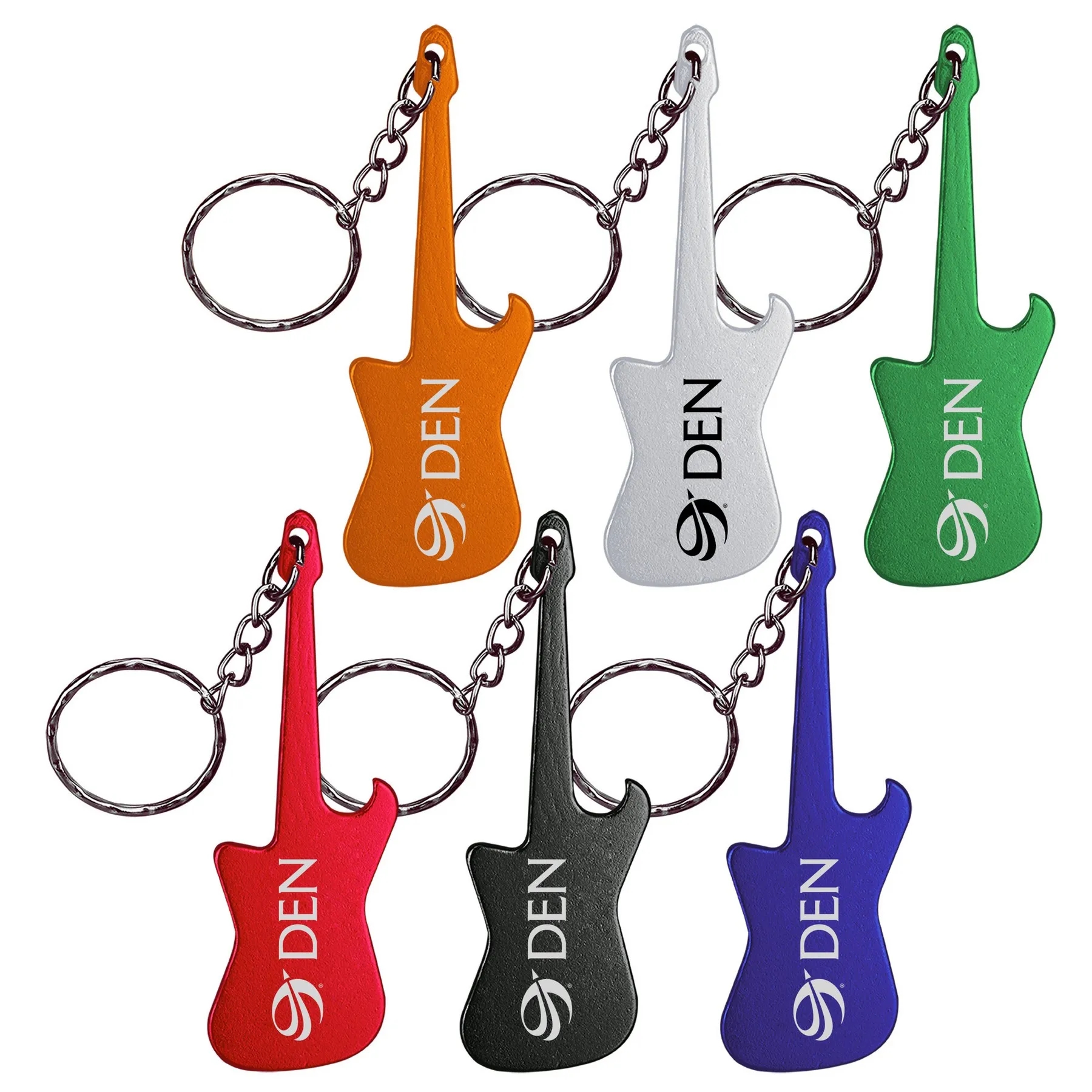 Guitar Shaped Bottle Opener with Keychain 5