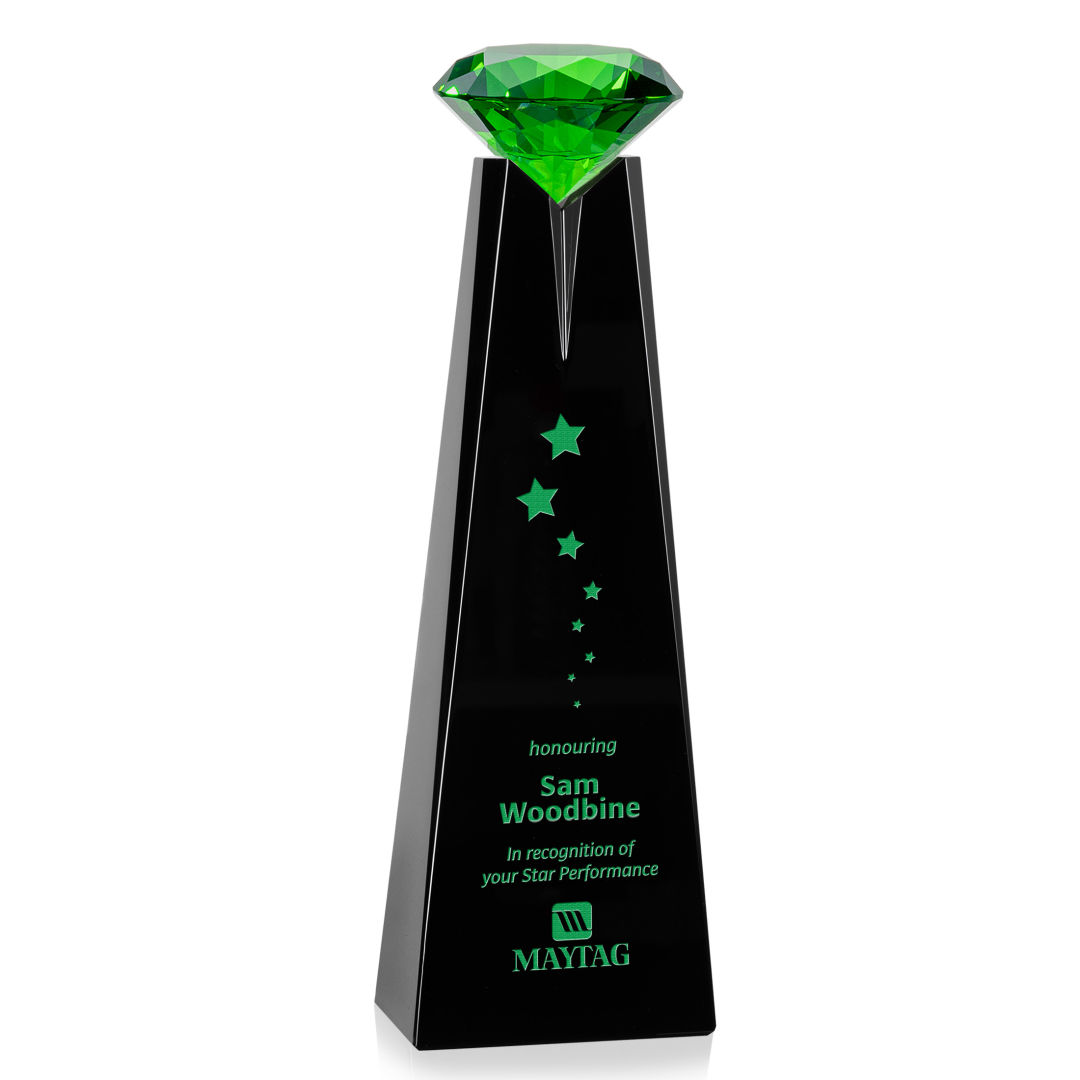 Alicia Gemstone Award - Black/Emerald 11