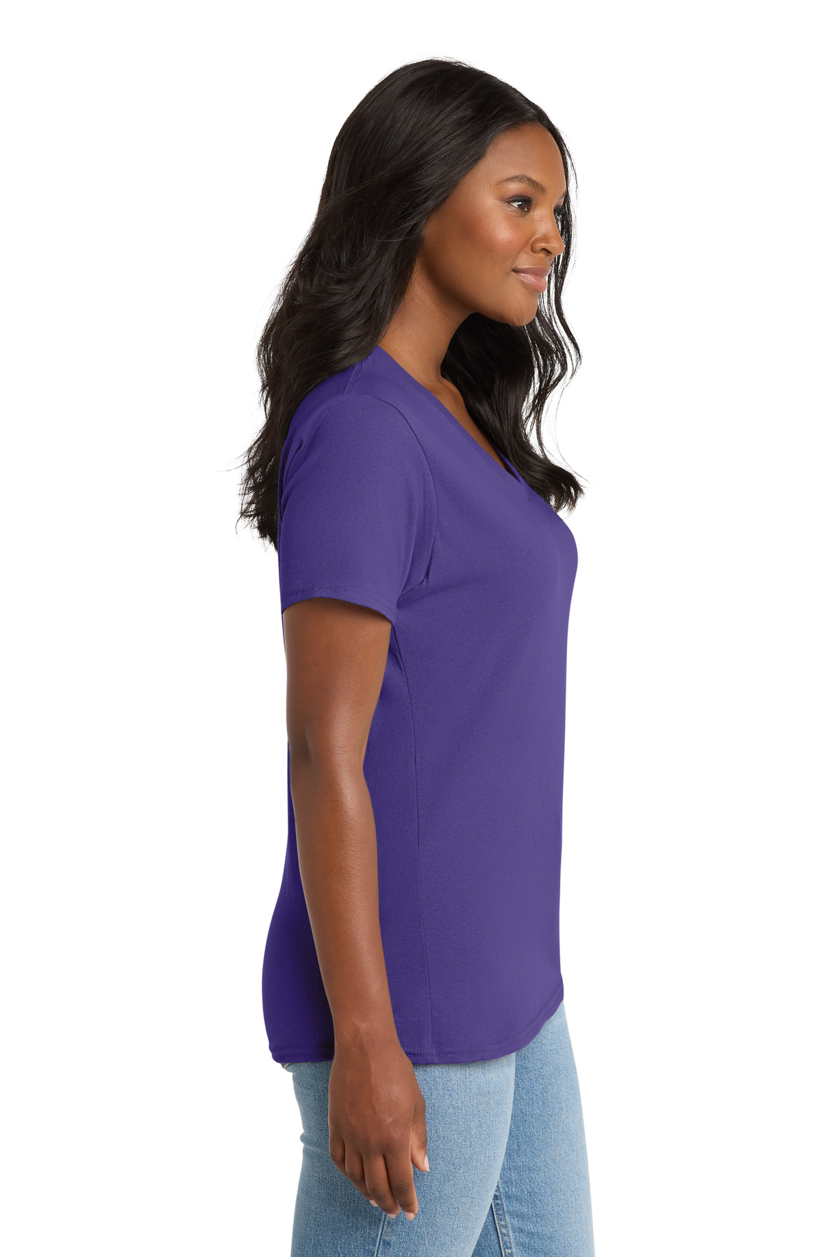 Port & Co Women's Core Cotton V-Neck Tee. LPC54V 5