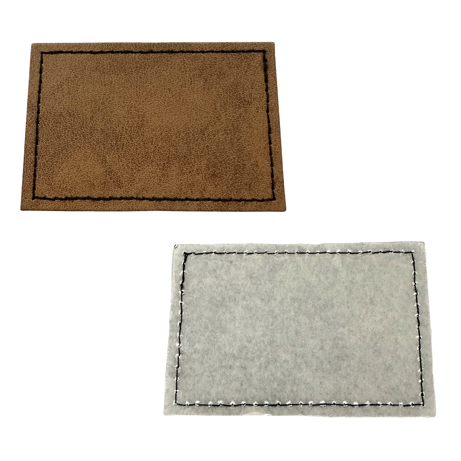 Sharp Edge Rectangle Leatherette Patch 5