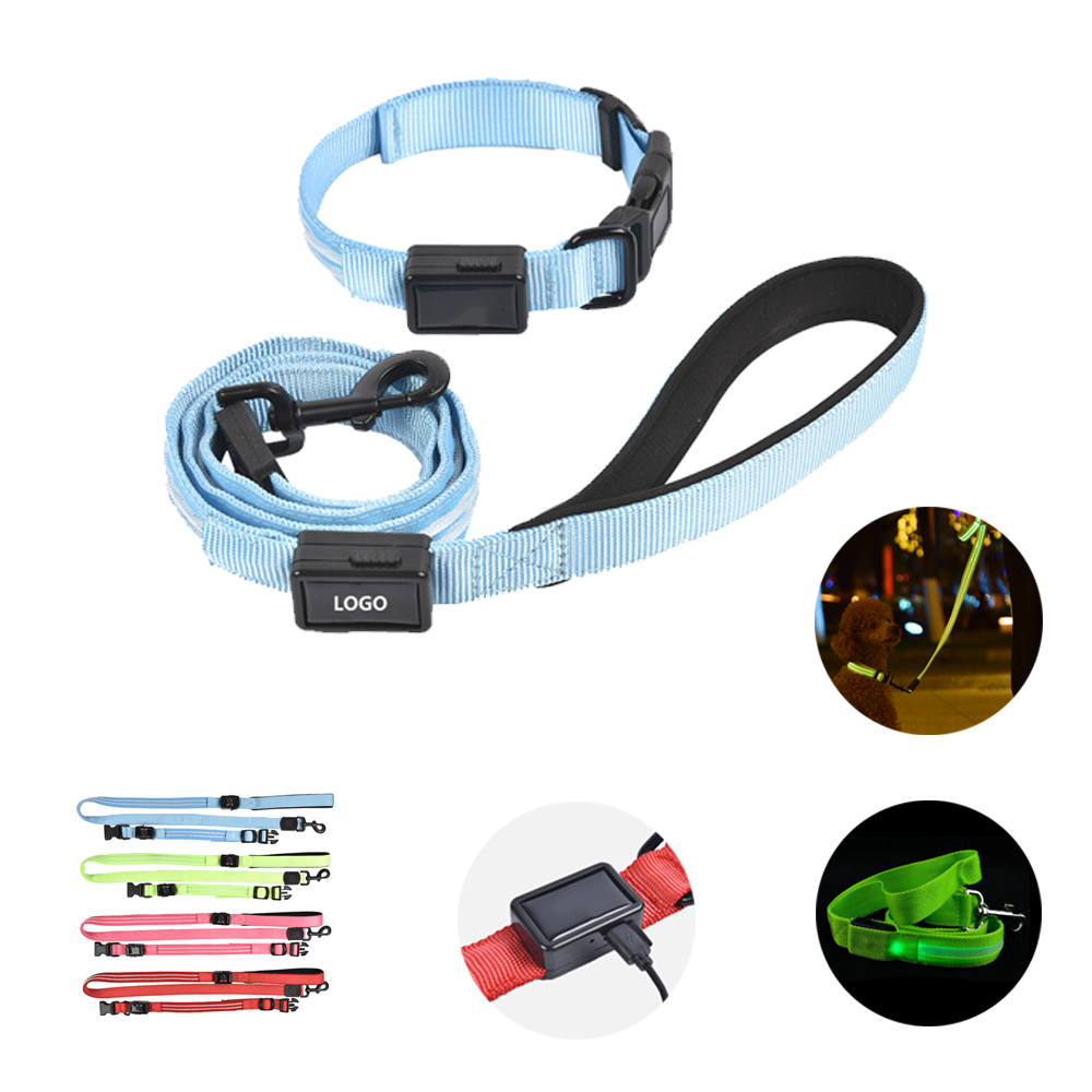 Lighted Dog Collar Traction Rope 1