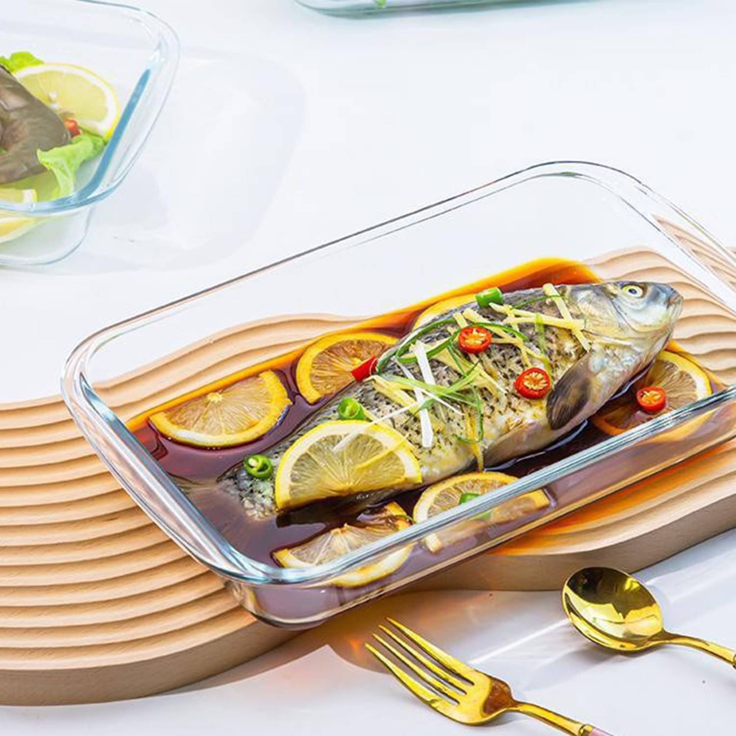 54oz Glass Baking Dish W/ Lid 5