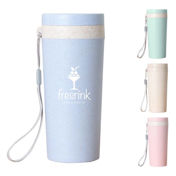Wheat Straw Plastic Cup Water Bottle 1
