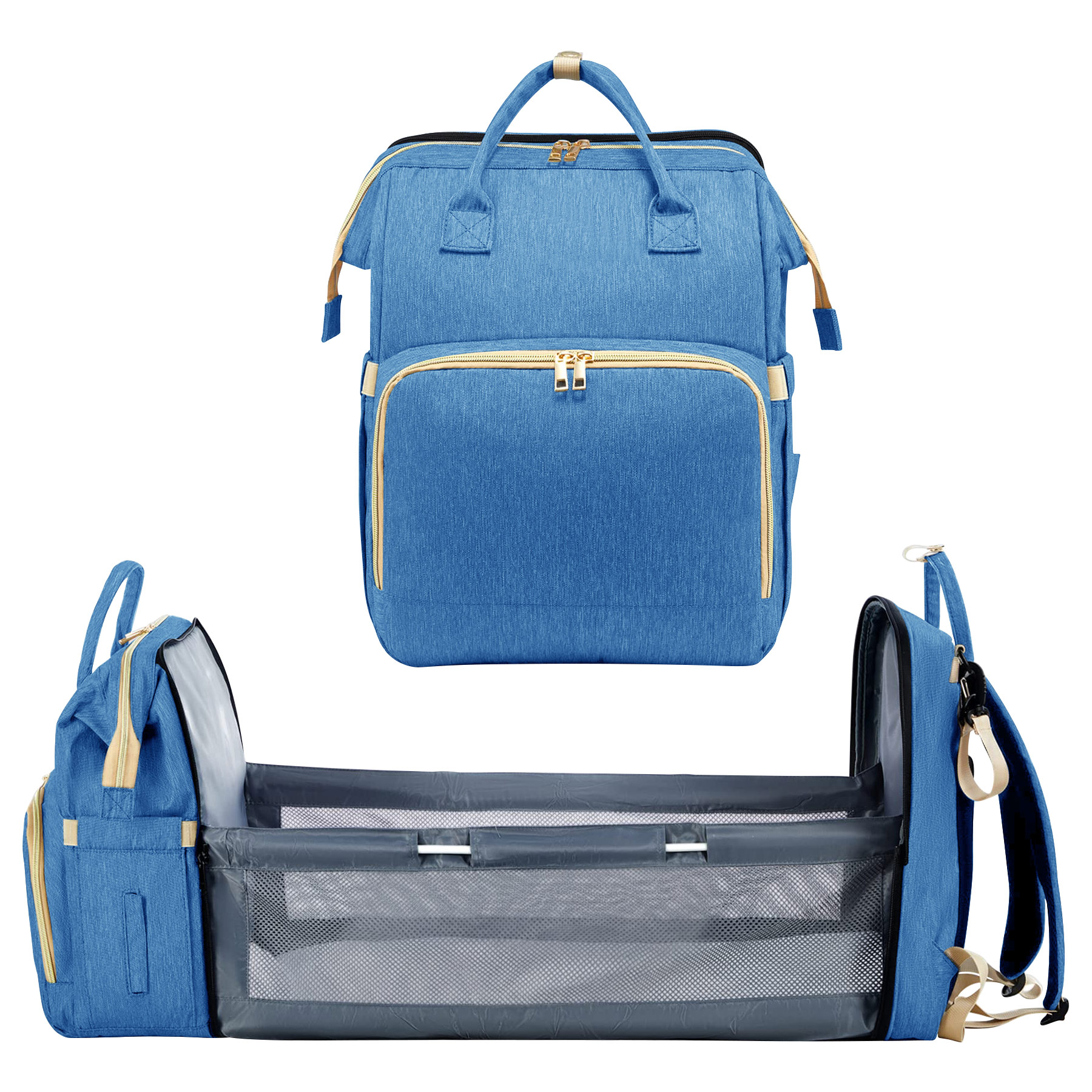 Outdoor Foldable Baby Diaper Mommy Backpack 5