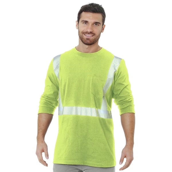 Hi-Visibility 50/50 Pocket L/S Crew Tee 2