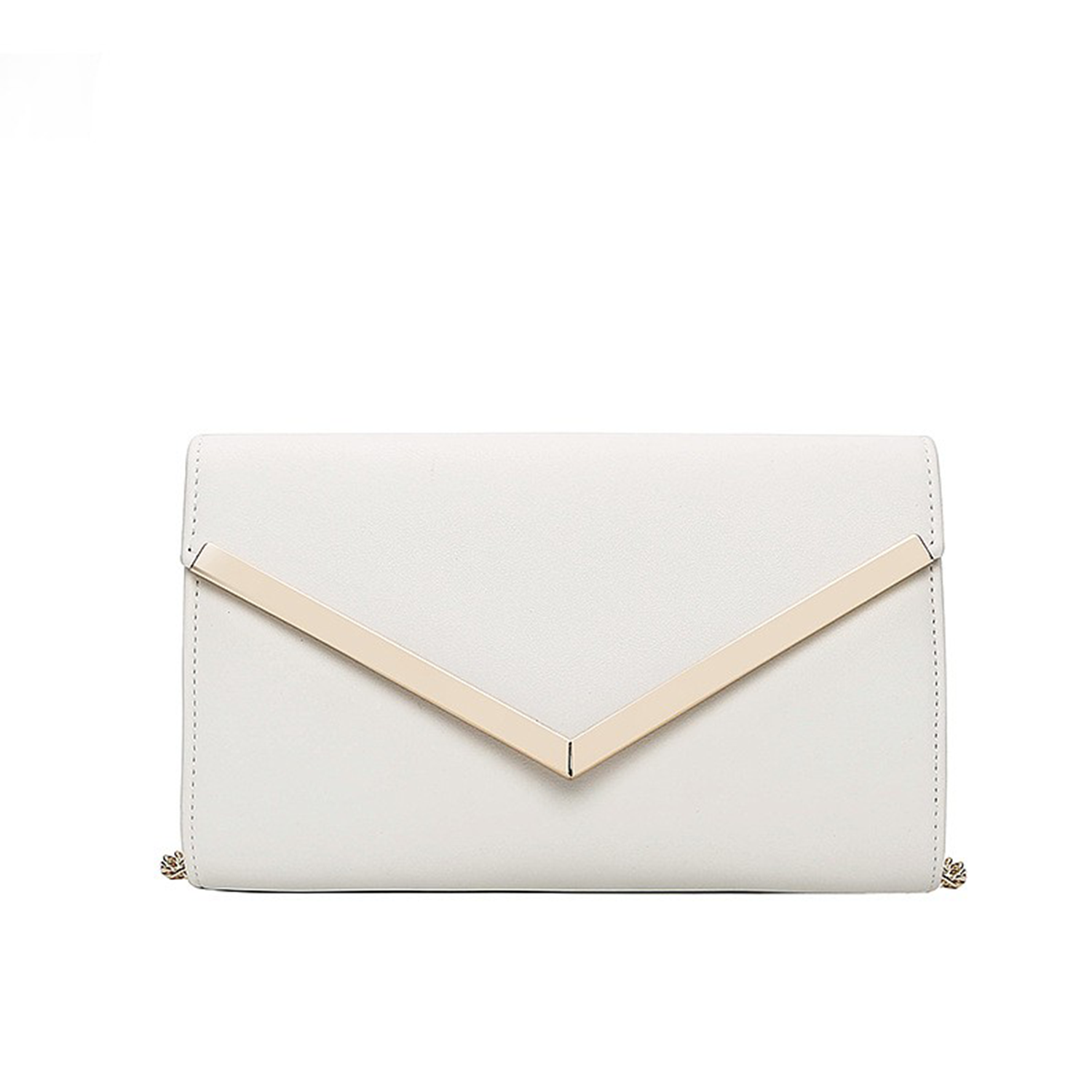 PU Leather Envelope Hardware Chain Diagonal Crossbody Bag 4