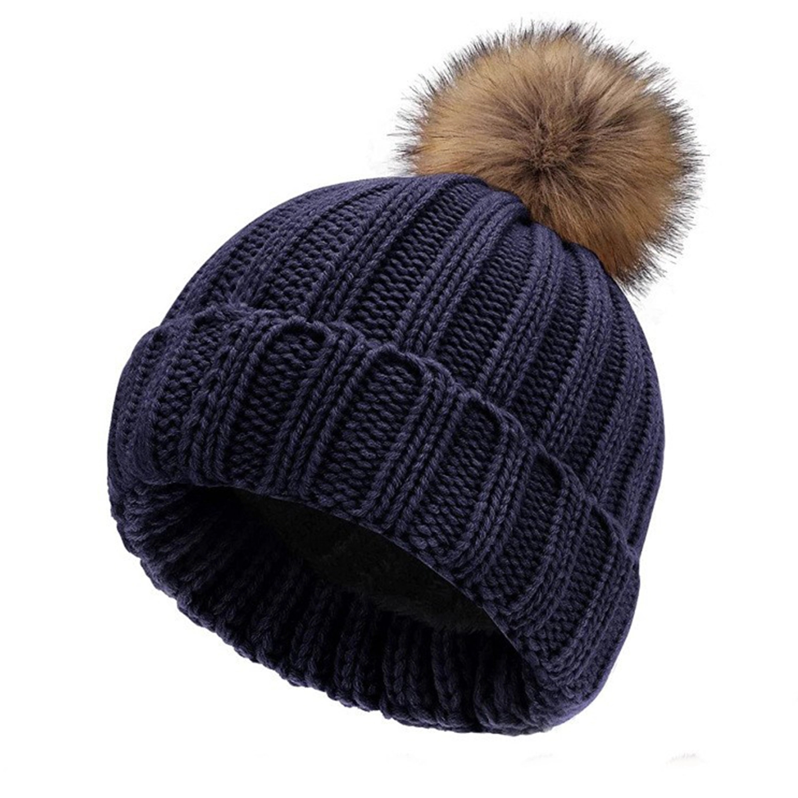 Custom Thick Knitted Multiple Color Blend Beanie Winter Hat 3