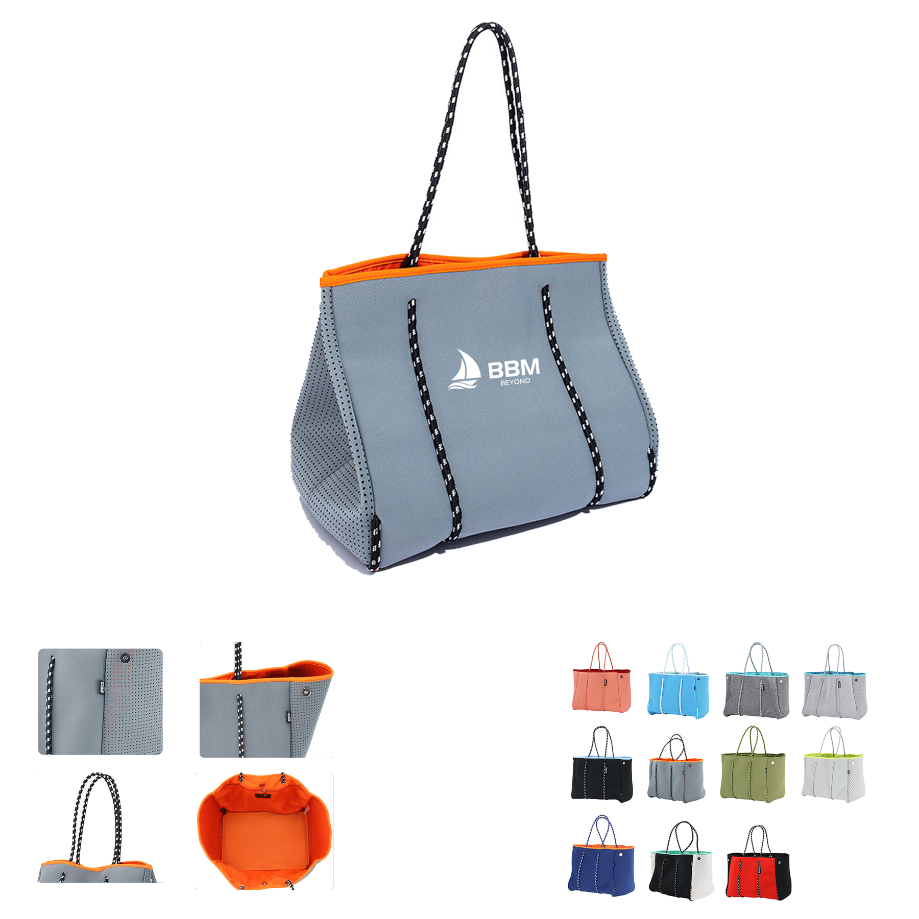 Neoprene Beach Bag, custom tote bag with logo imprint 2