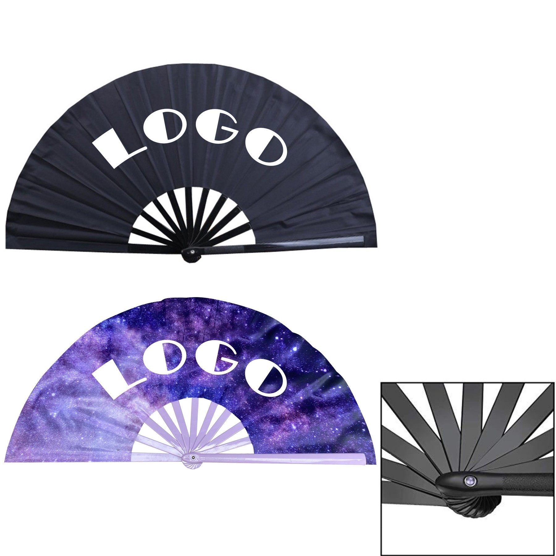 Plastic Ribs Fabric Fan 3