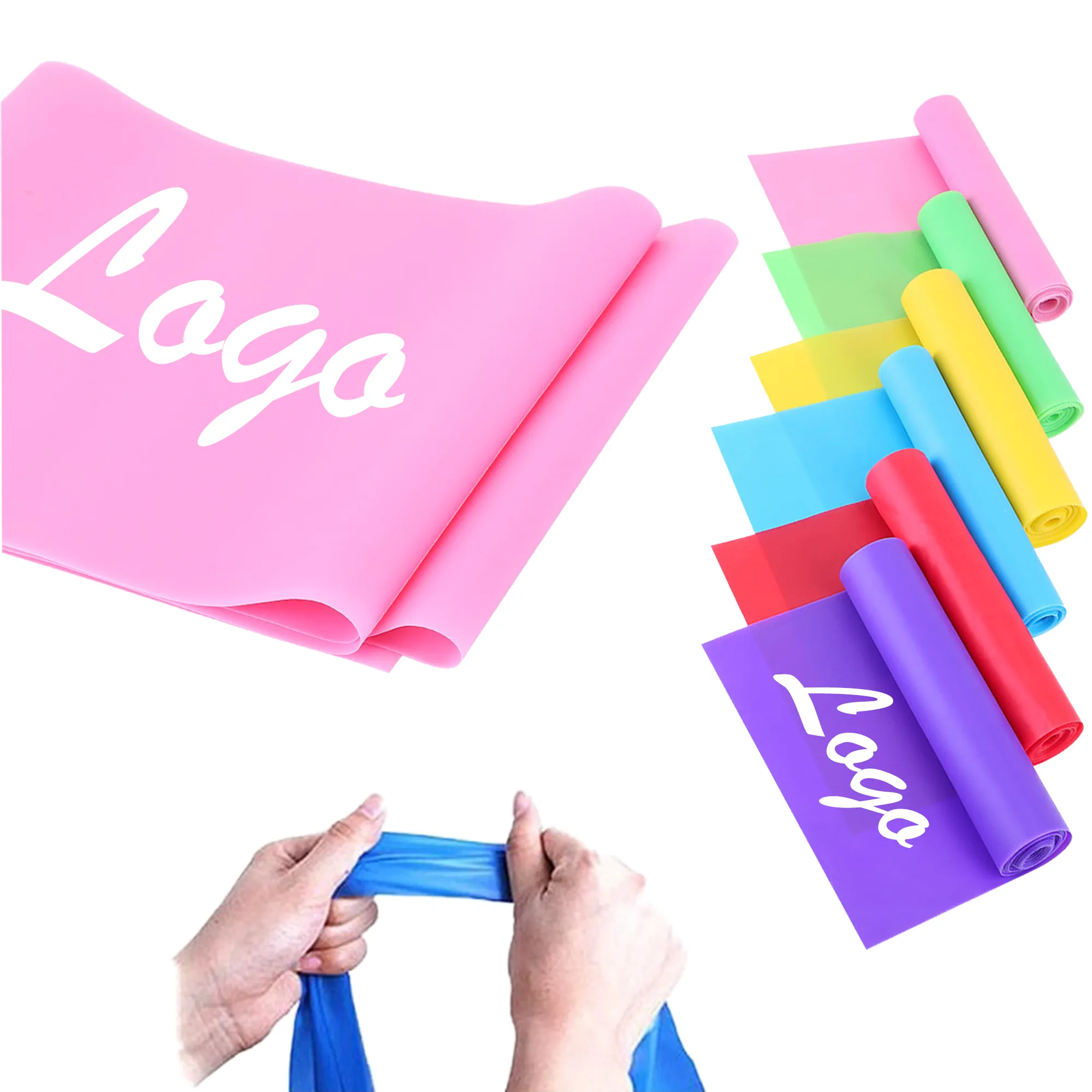 Natural Latex Slimming Elastic Resistance Band 78.5"L MOQ 50