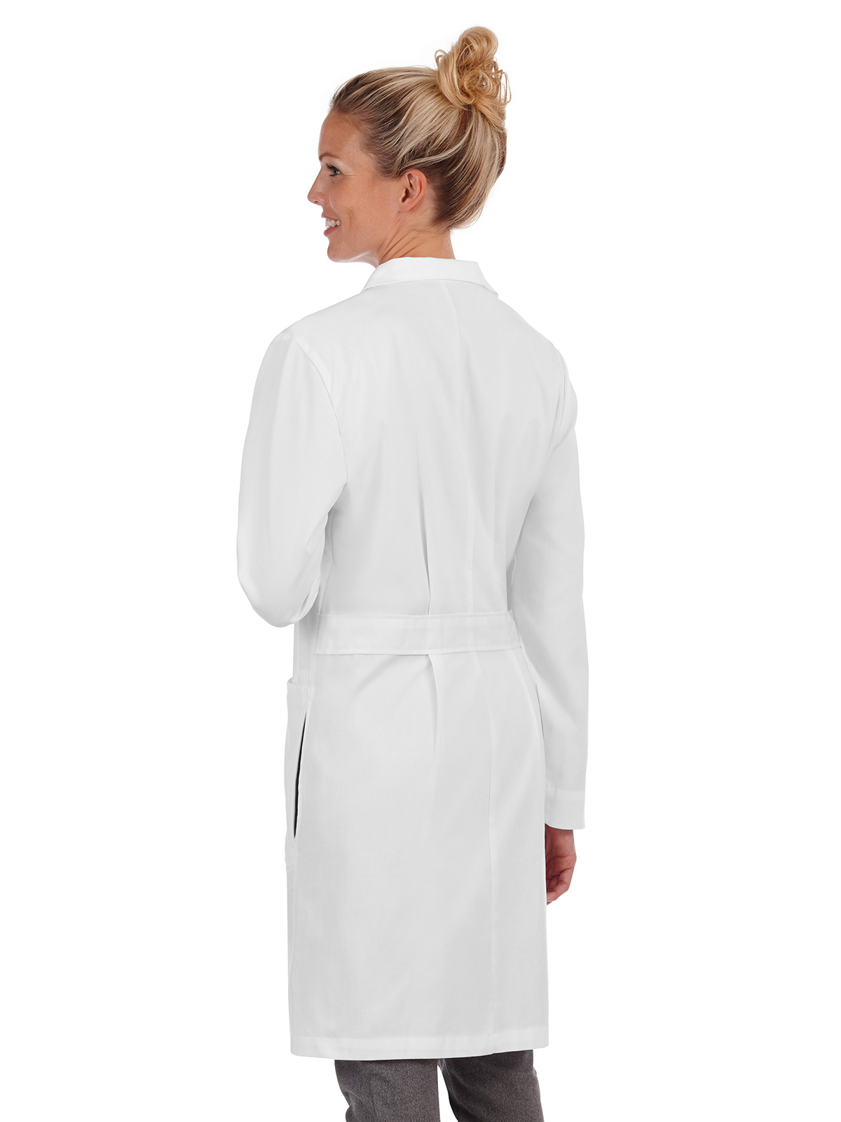 Meta Labwear - Women's Five-Pocket 38" Knot Button Lab Coat 1