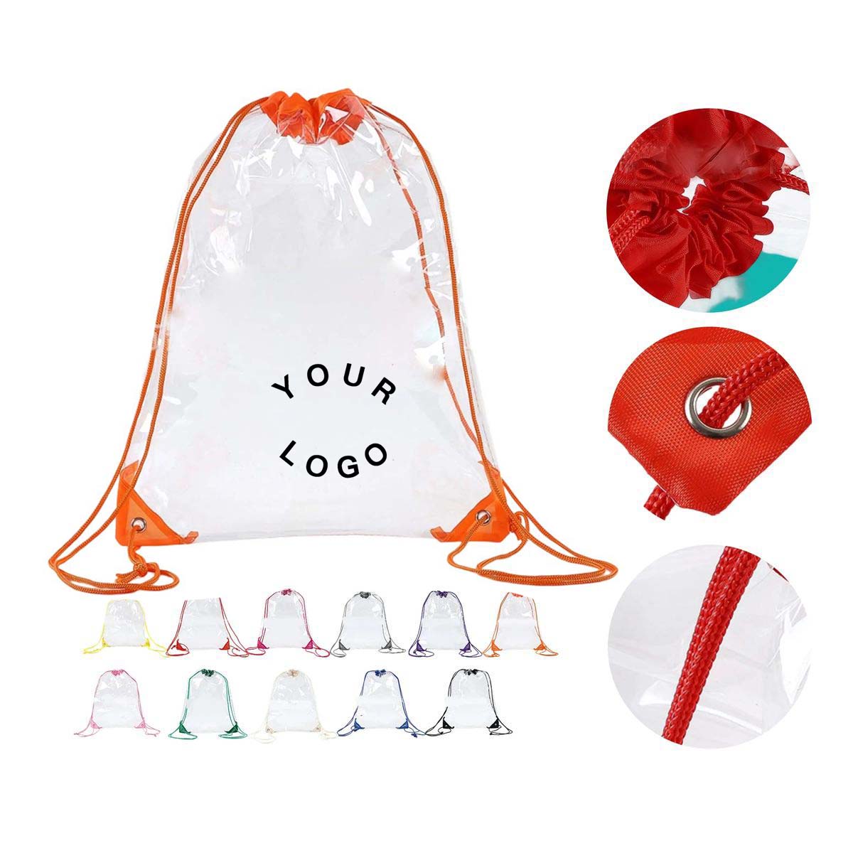Stylish PVC Drawstring Bag for Travel and Gym 1