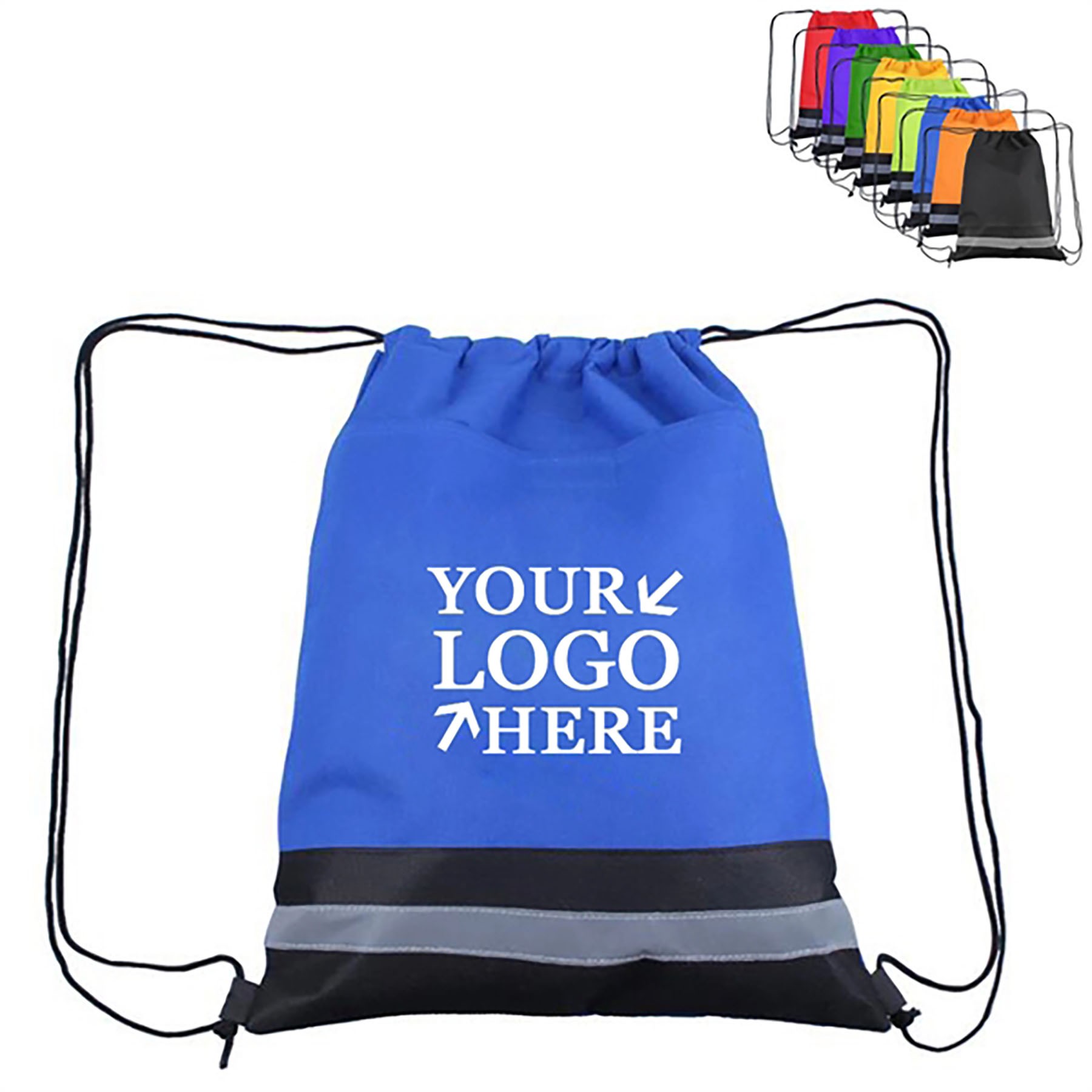 Reflective Safety Drawstring Backpack 1