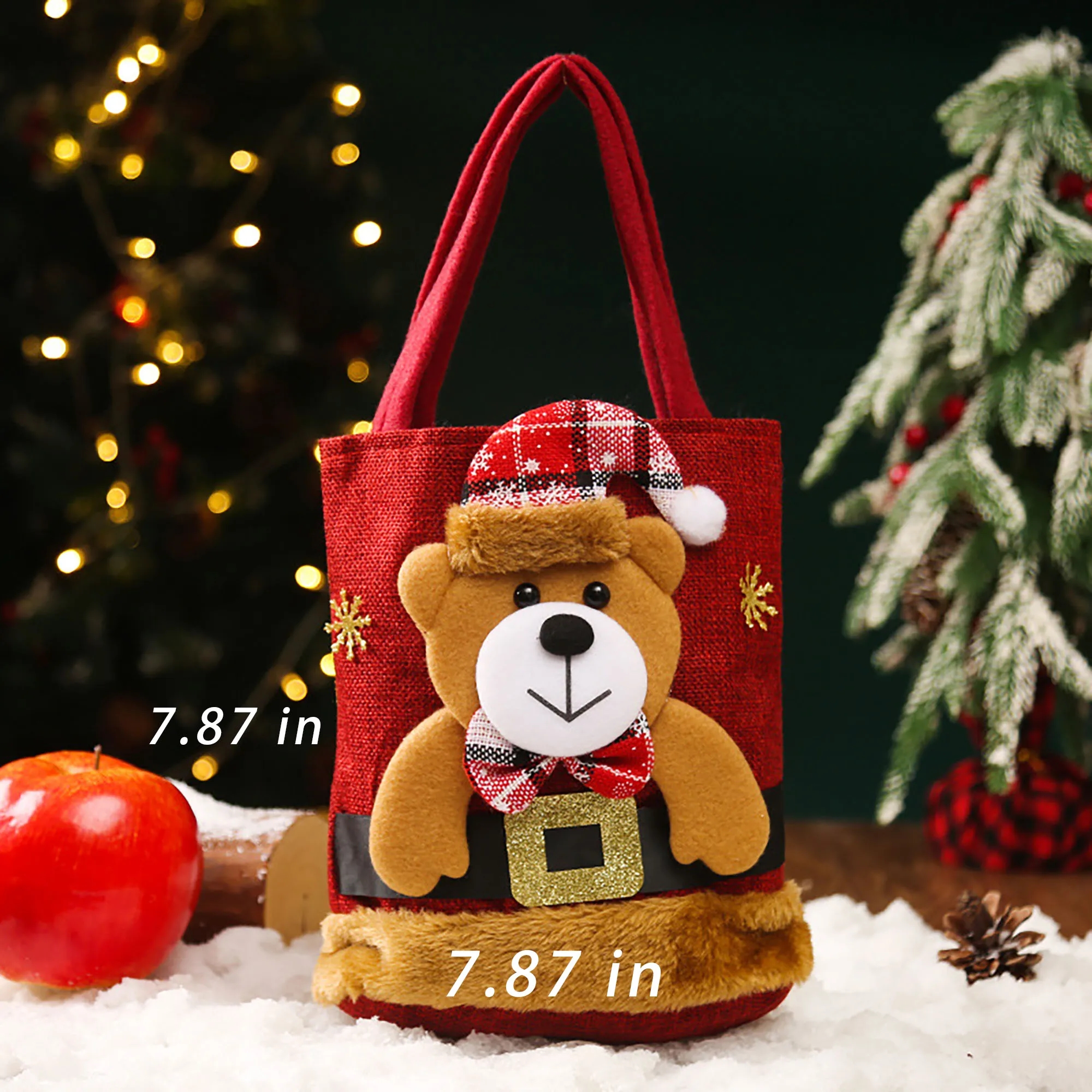 Christmas Handheld Gift Bag With Logo For Surprise, Holidays 1